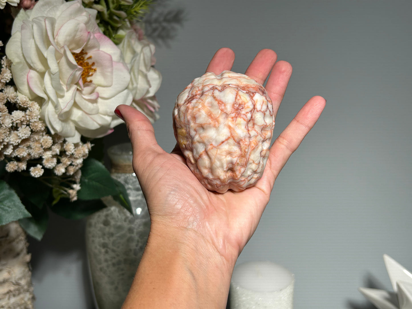 Red Vein Jasper Brain (3.2", 81mm)