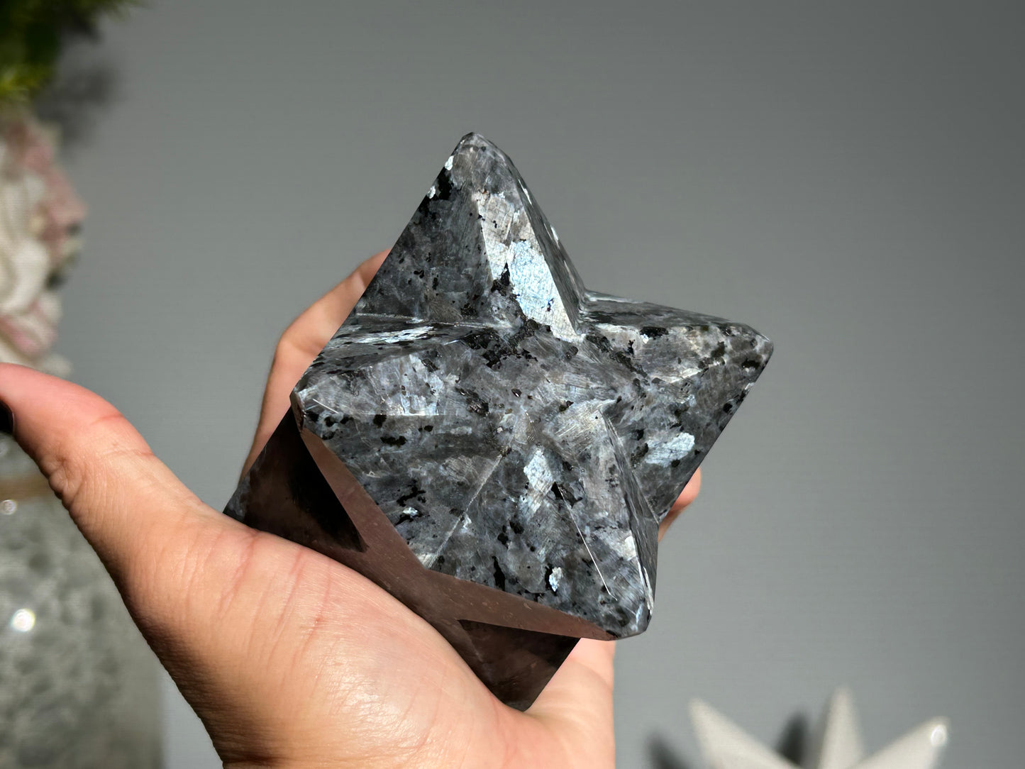 Larvikite Merkaba (3.2", 82mm)