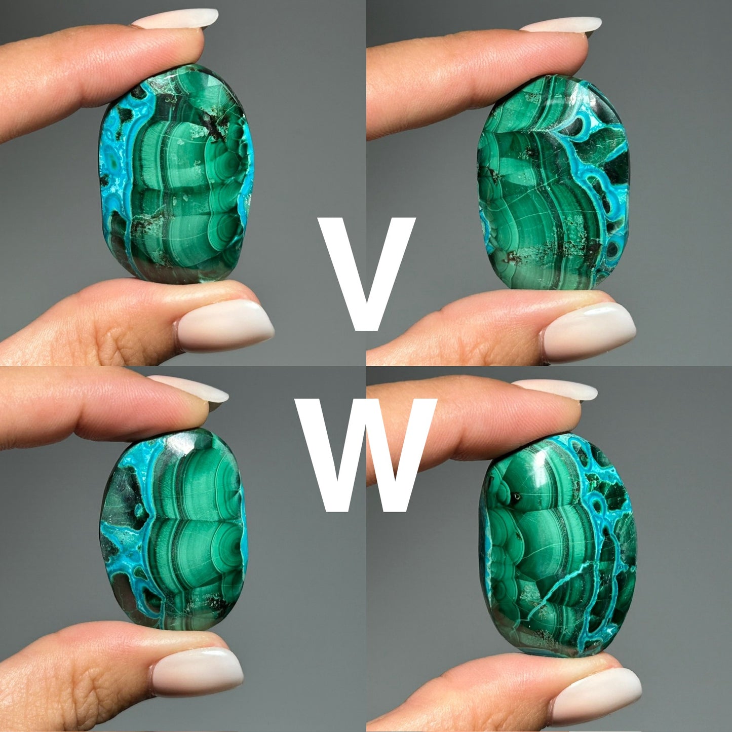 Malachite Chrysocolla Palm Stone