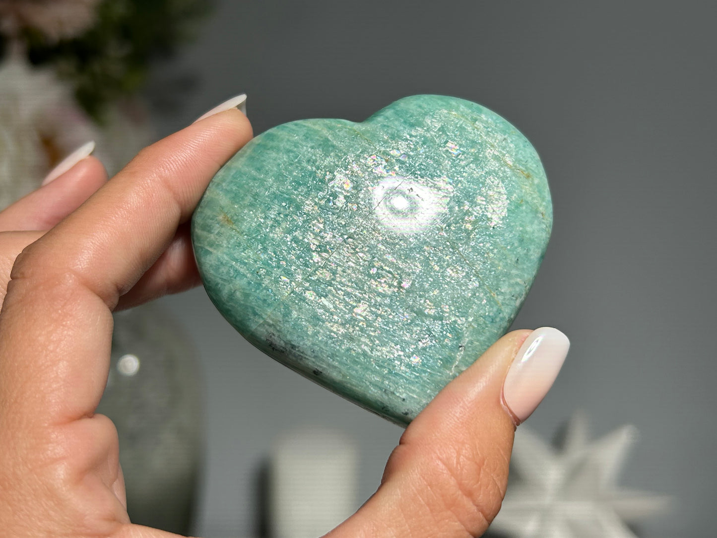Amazonite Heart (2.5", 63mm)