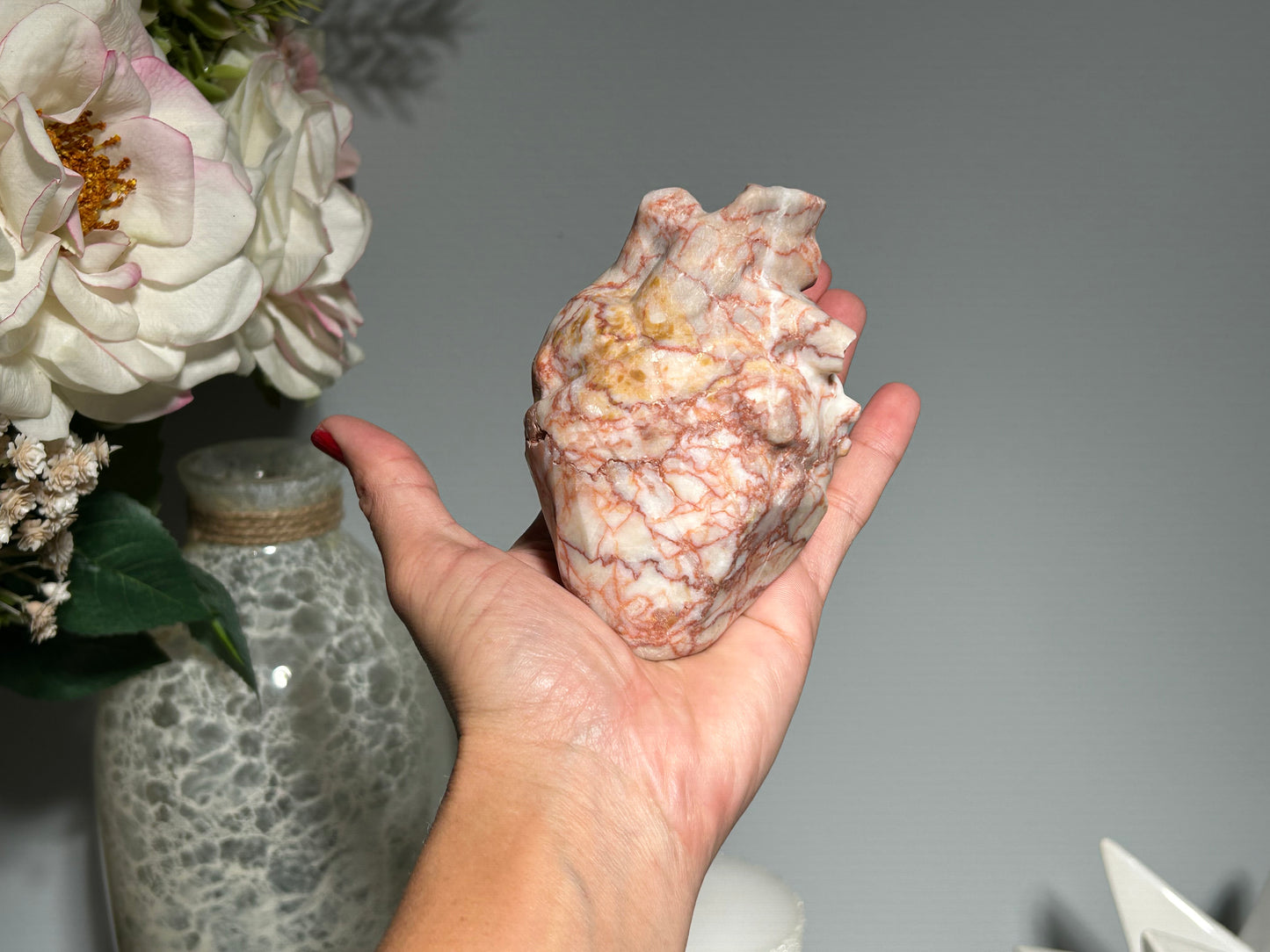 Red Vein Jasper Heart (4.2, 106mm)