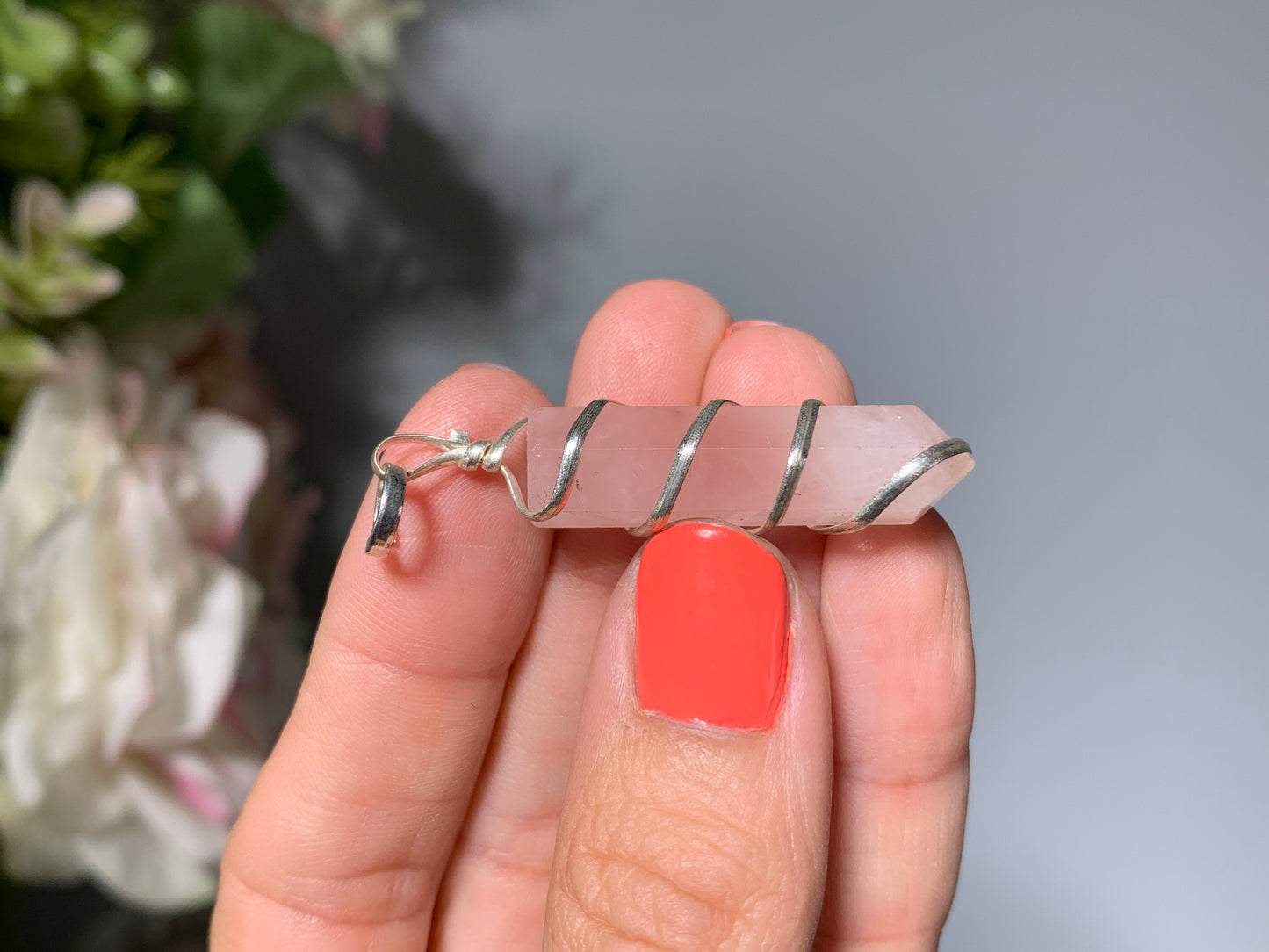 Bulk Rose Quartz Pendant (10pc)