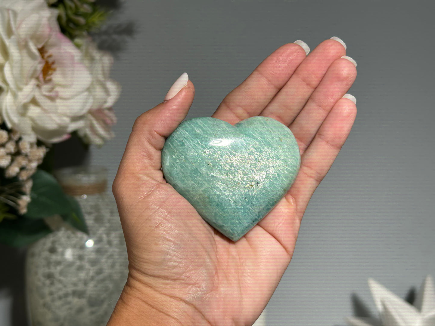 Amazonite Heart (2.6", 66mm)