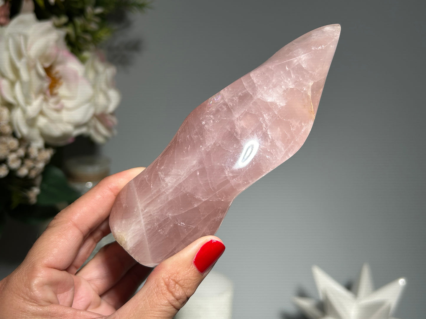 Rose Quartz Flame (5.2", 133mm)