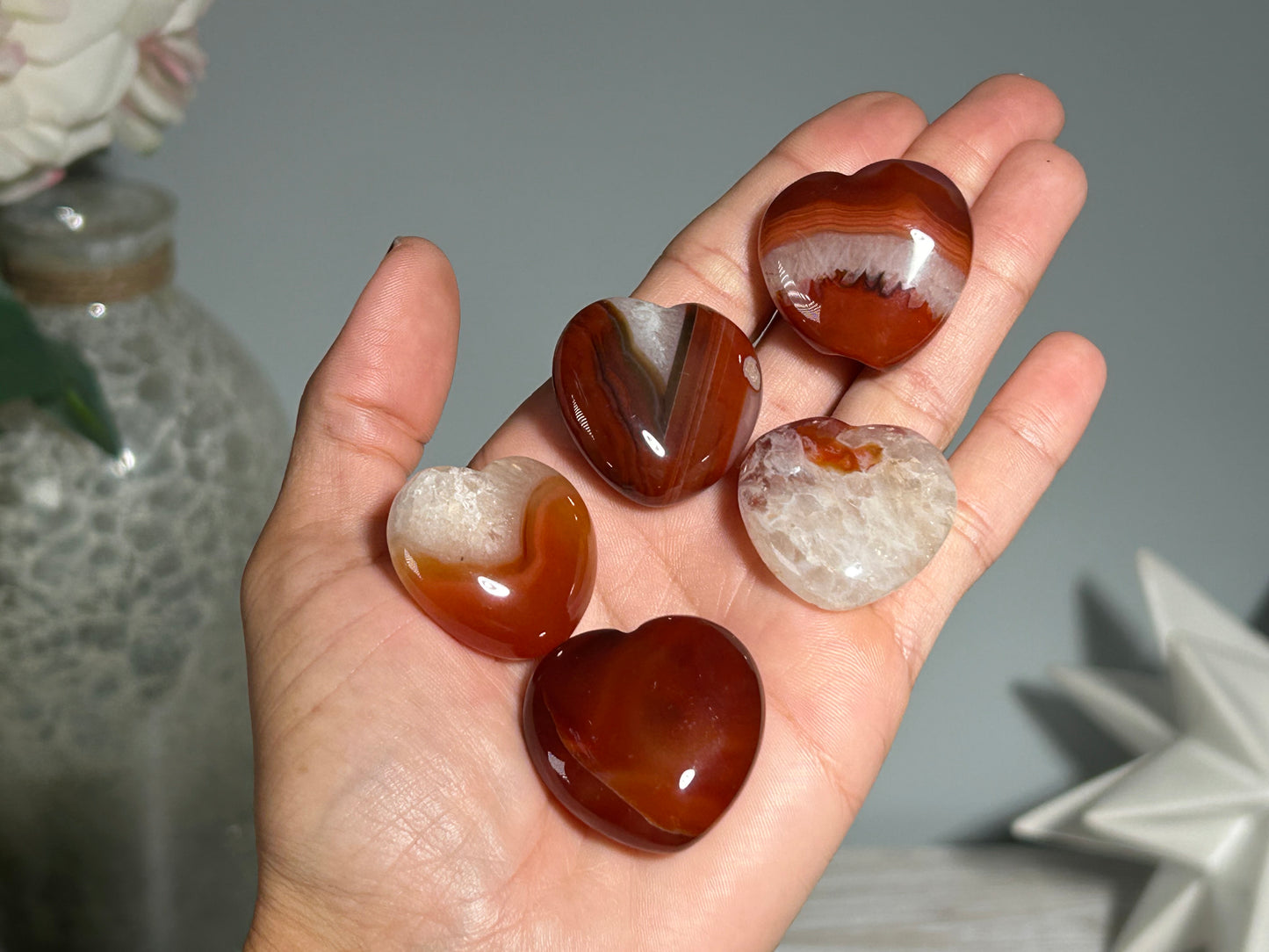 Red Agate Heart