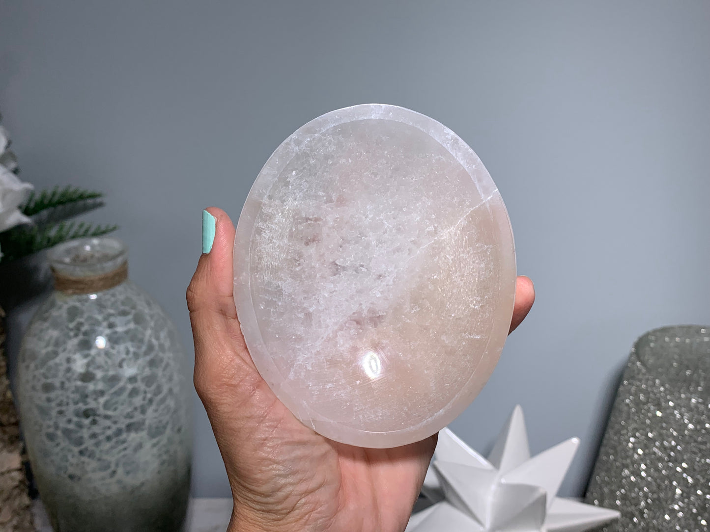 Oval Selenite Bowl (4")