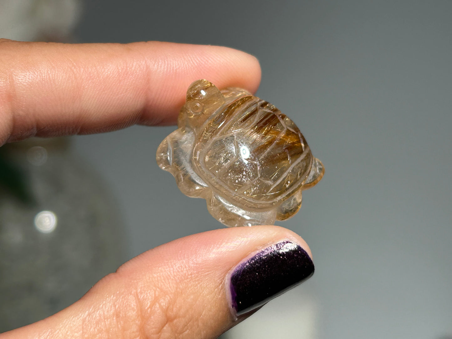 Rutilated Quartz Turtle (1”, 25mm)