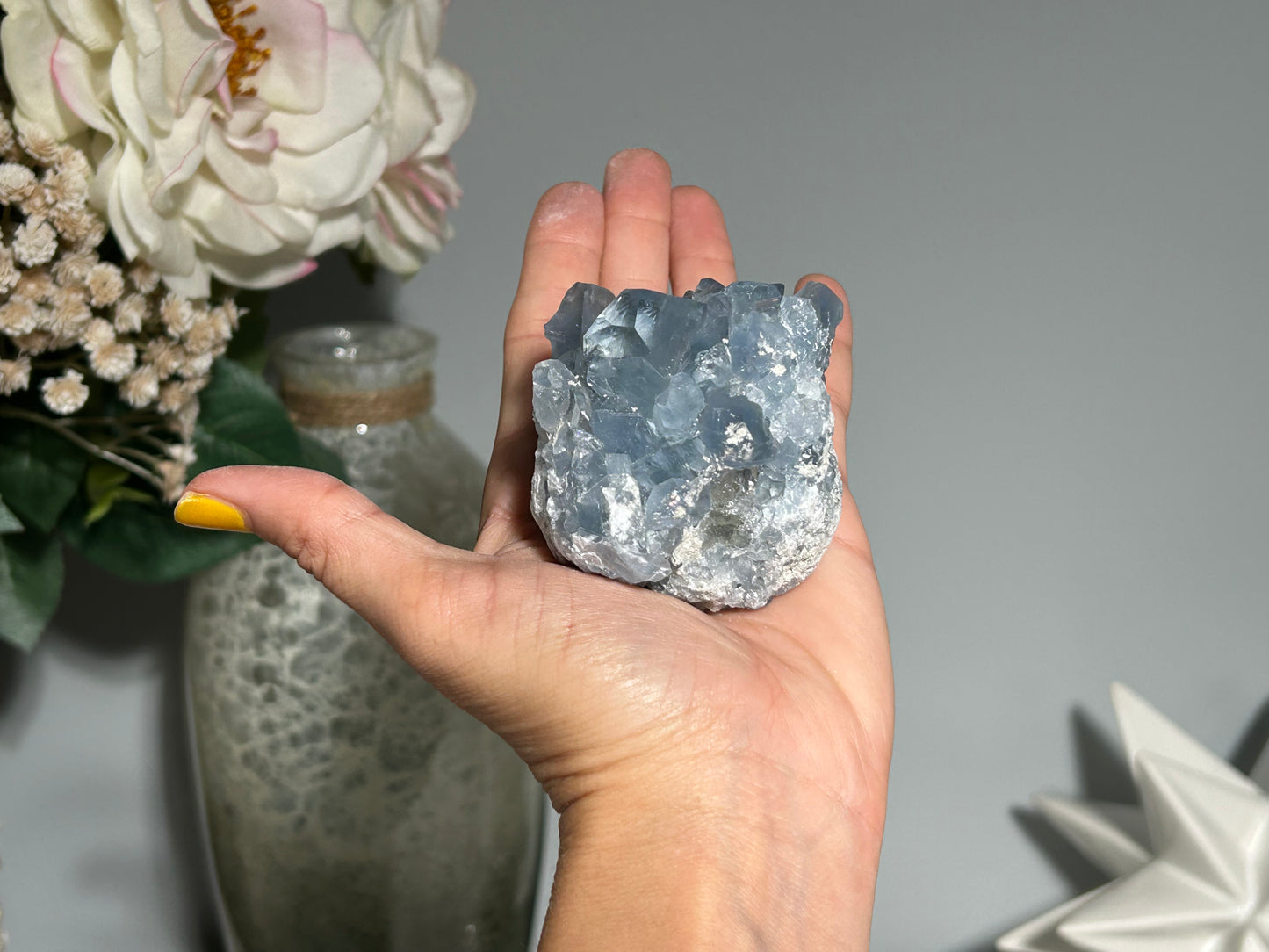 Celestite Cluster (2.6", 67mm)