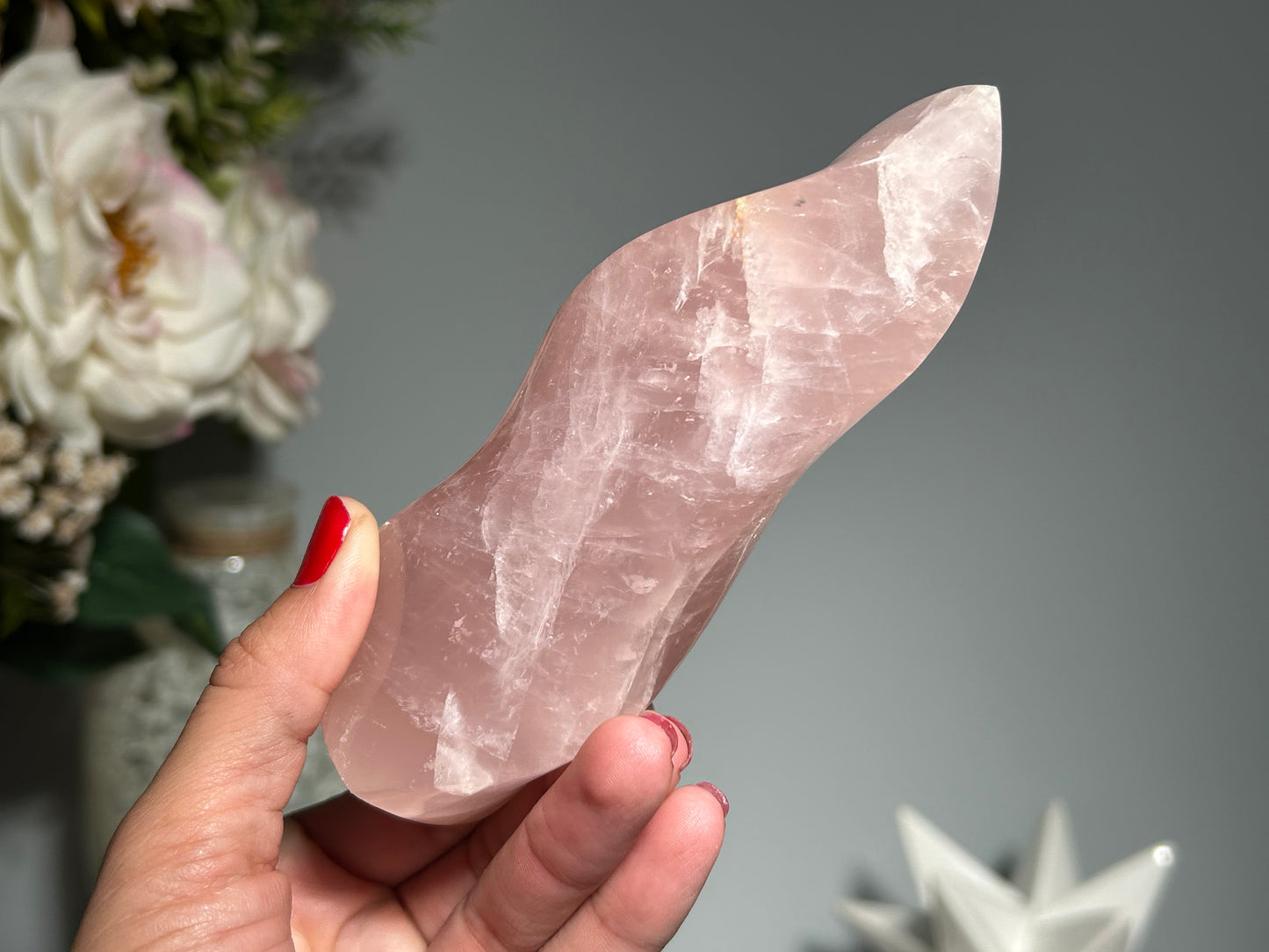 Rose Quartz Flame (5.2", 133mm)