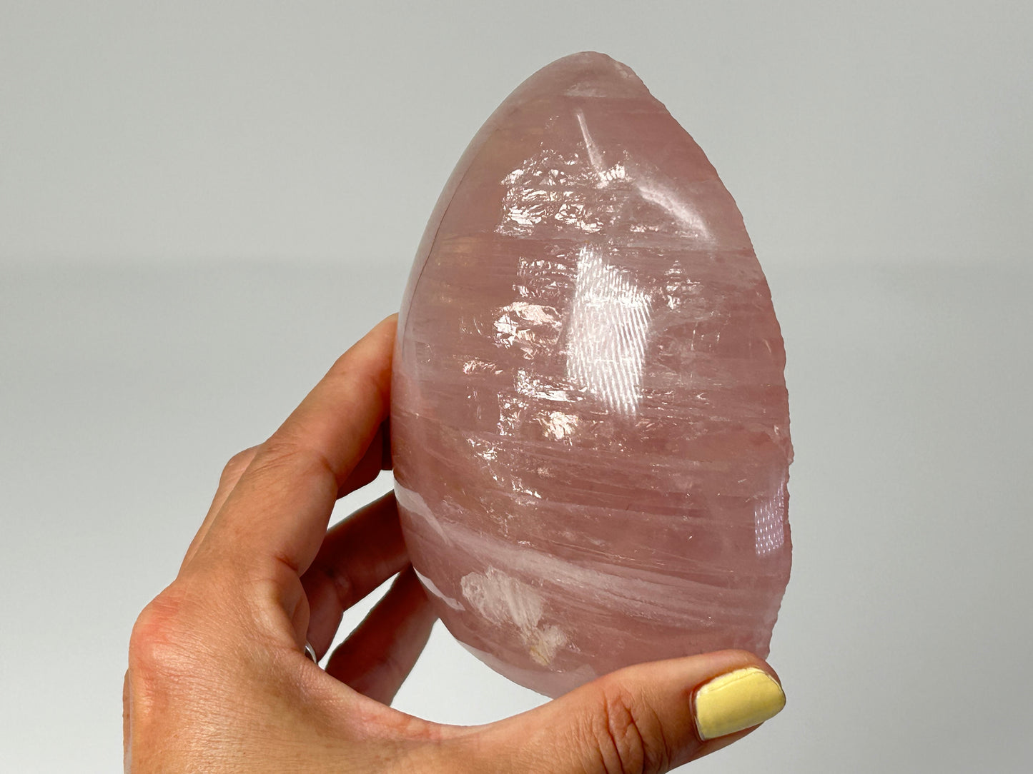 Rose Quartz Half Polished Freeform (4", 102mm)