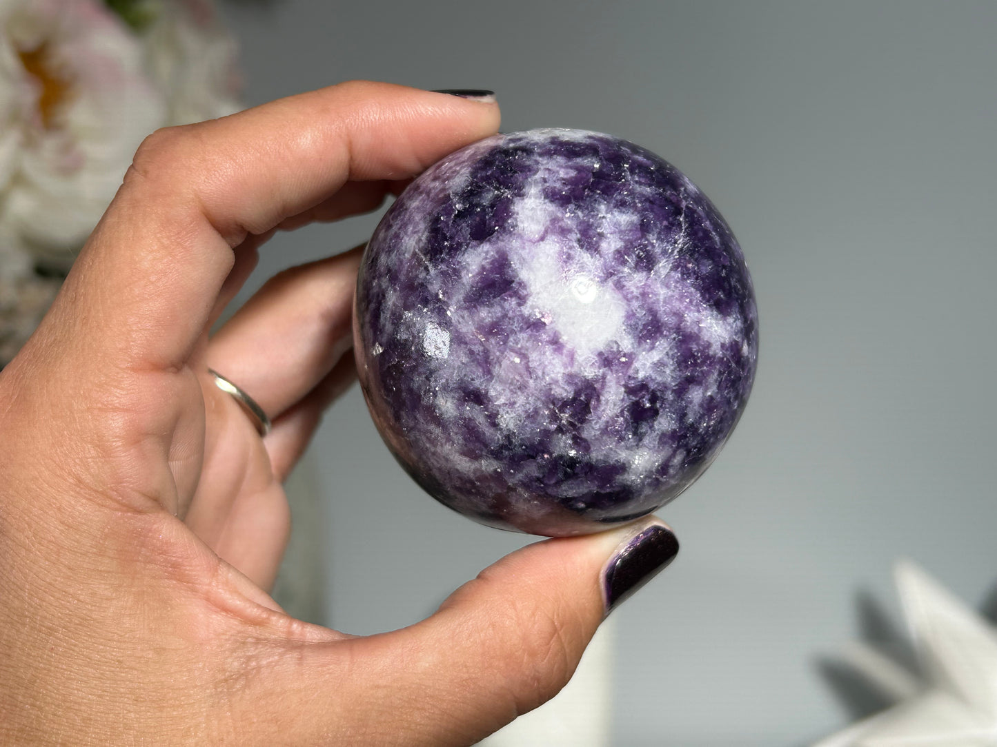 Lepidolite Sphere (2.2", 56mm)