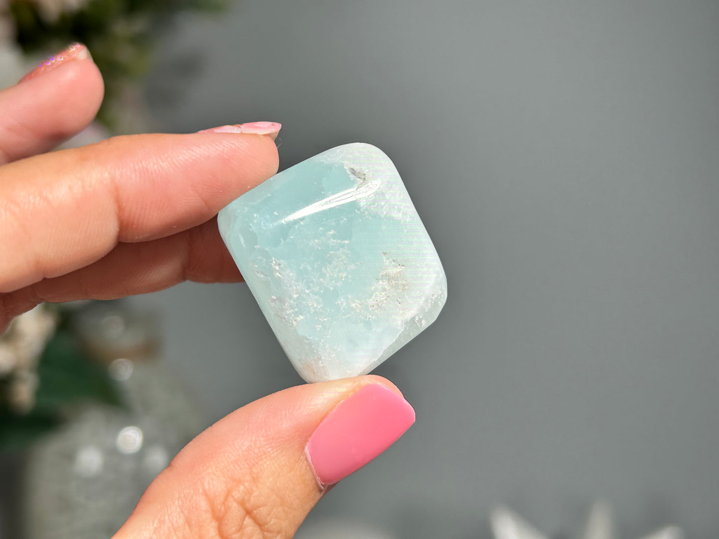 2pc Tumbled Caribbean Calcite
