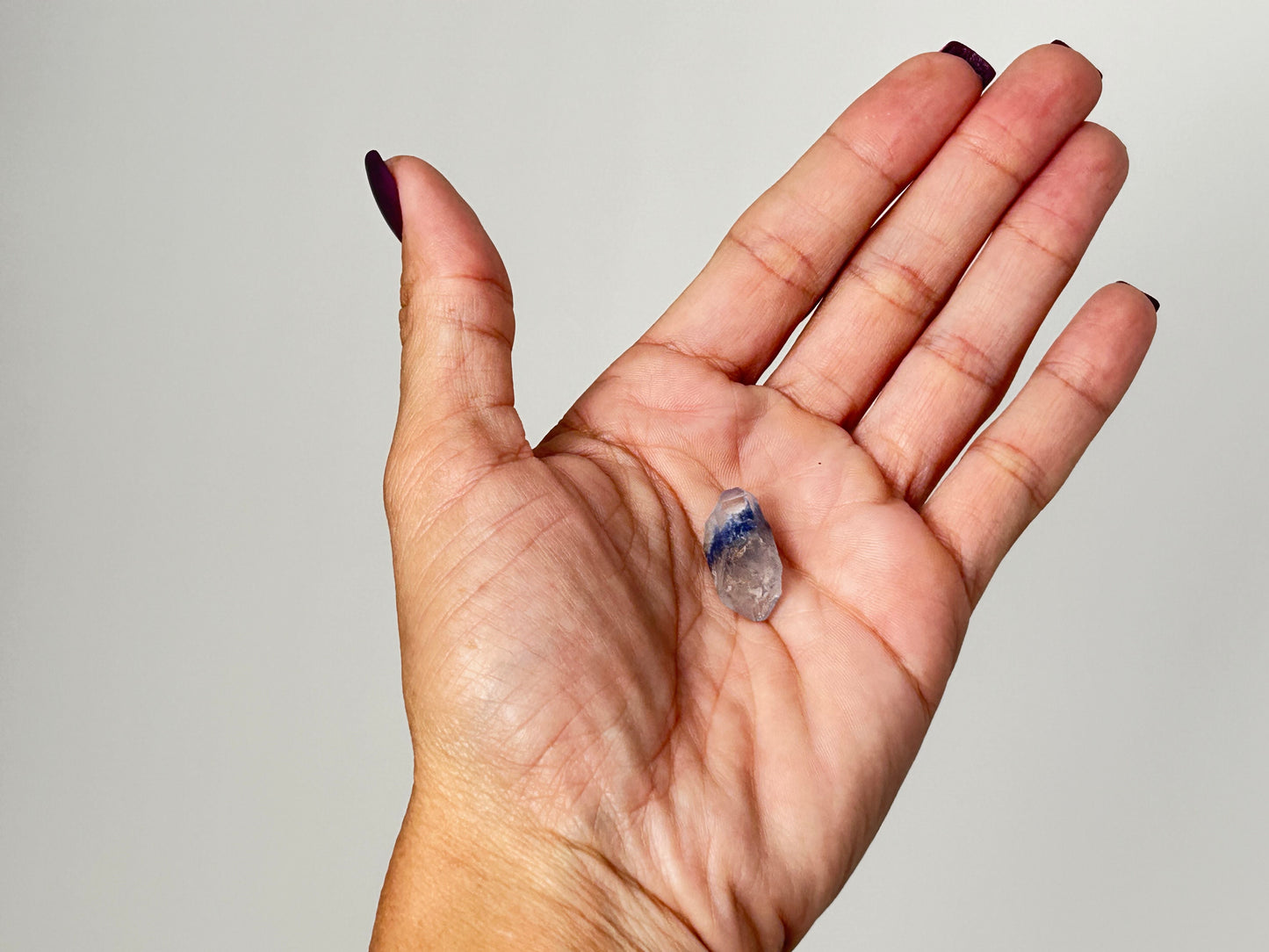 Dumortierite in Quartz (0.8", 21mm)