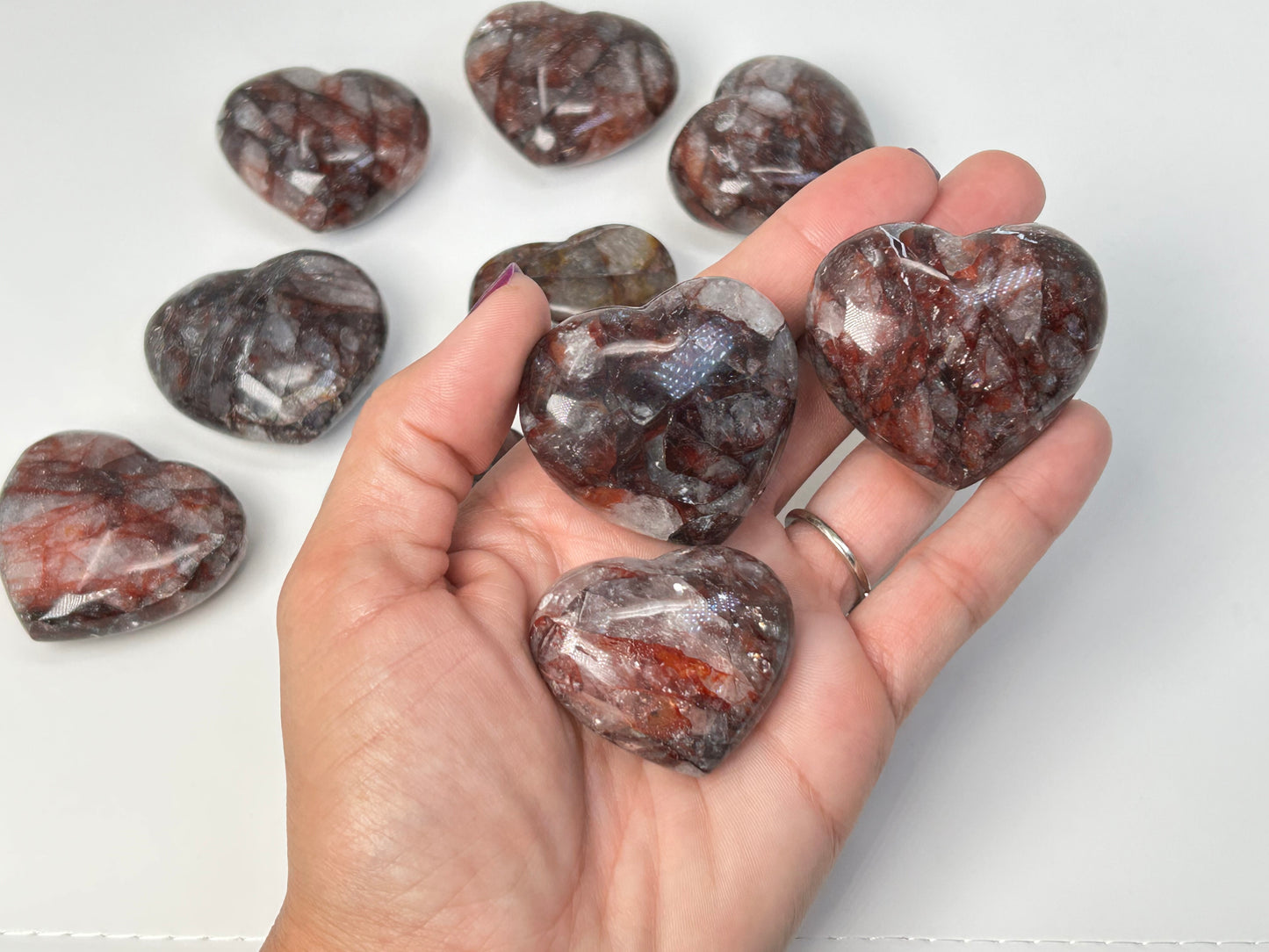 Hematoid Quartz Heart