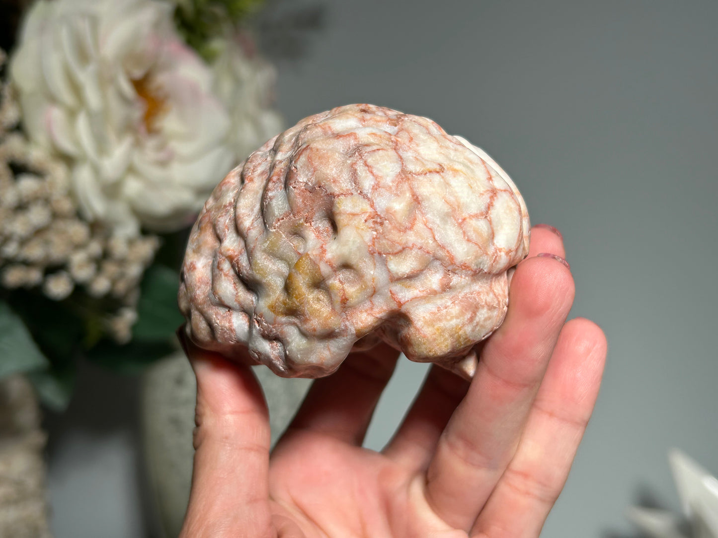 Red Vein Jasper Brain (3.2", 80mm)