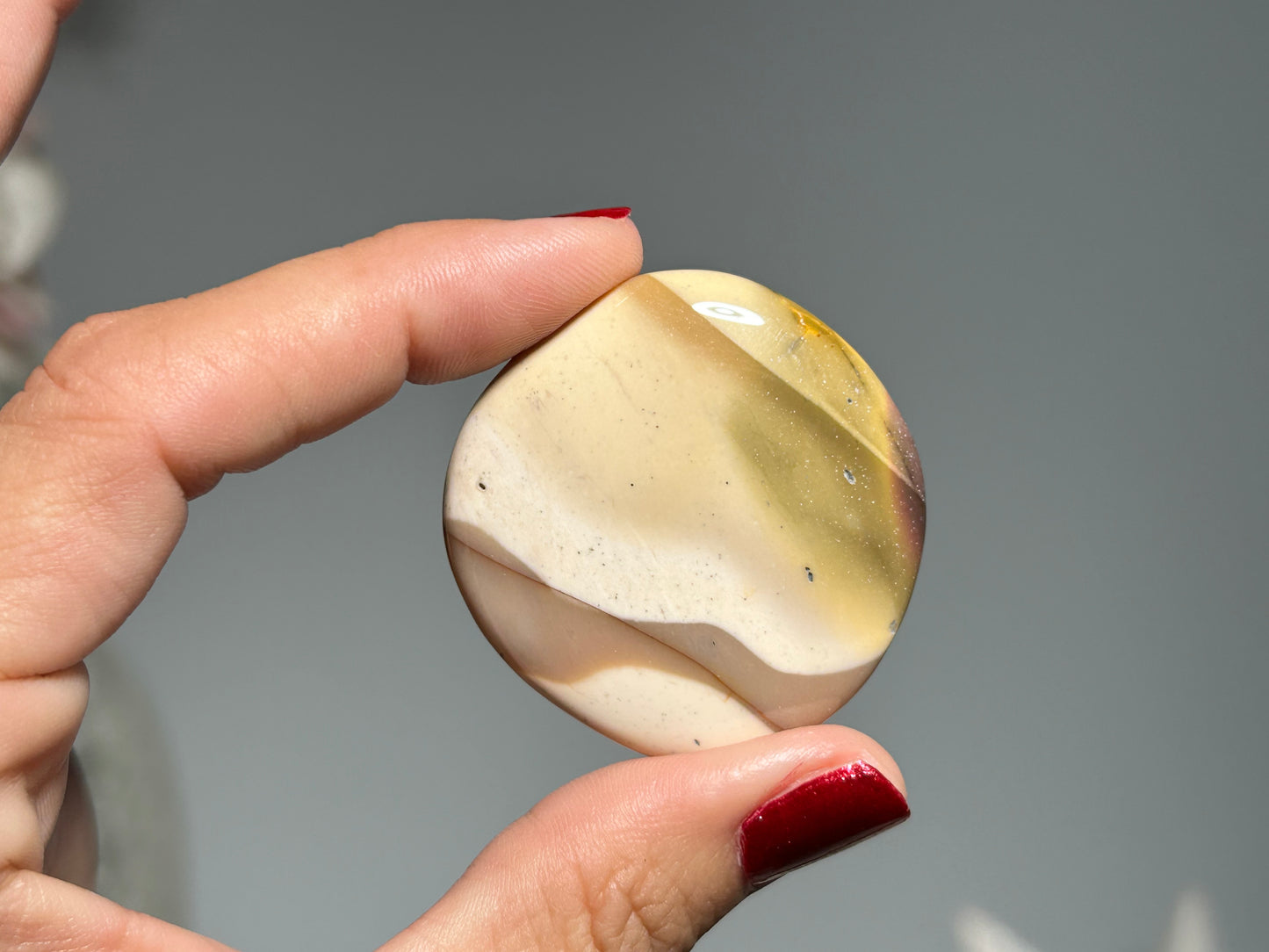 Flat Mookaite Palm Stone