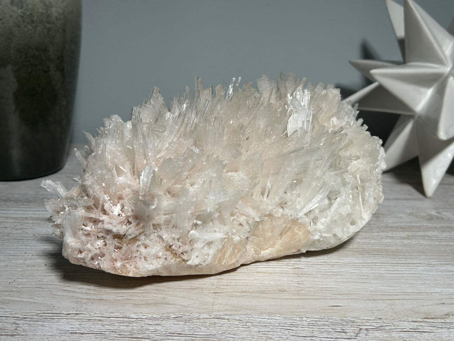 Natural Scolecite with Stilbite Cluster (9.7", 246mm)