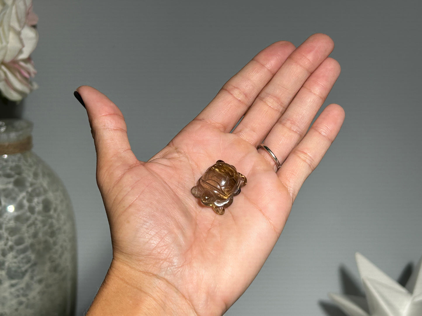 Rutilated Quartz Turtle (1”, 25mm)