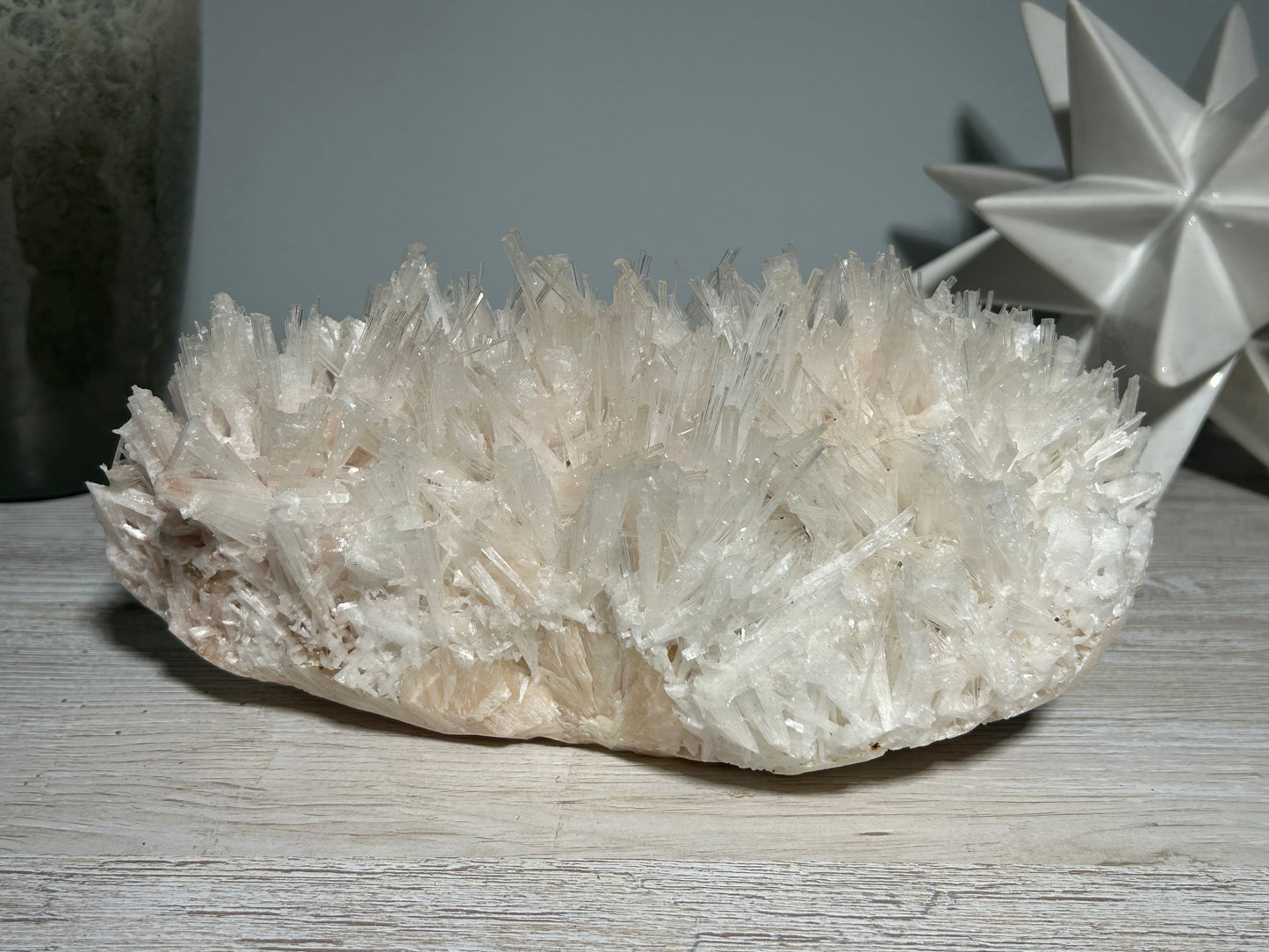 Natural Scolecite with Stilbite Cluster (9.7", 246mm)