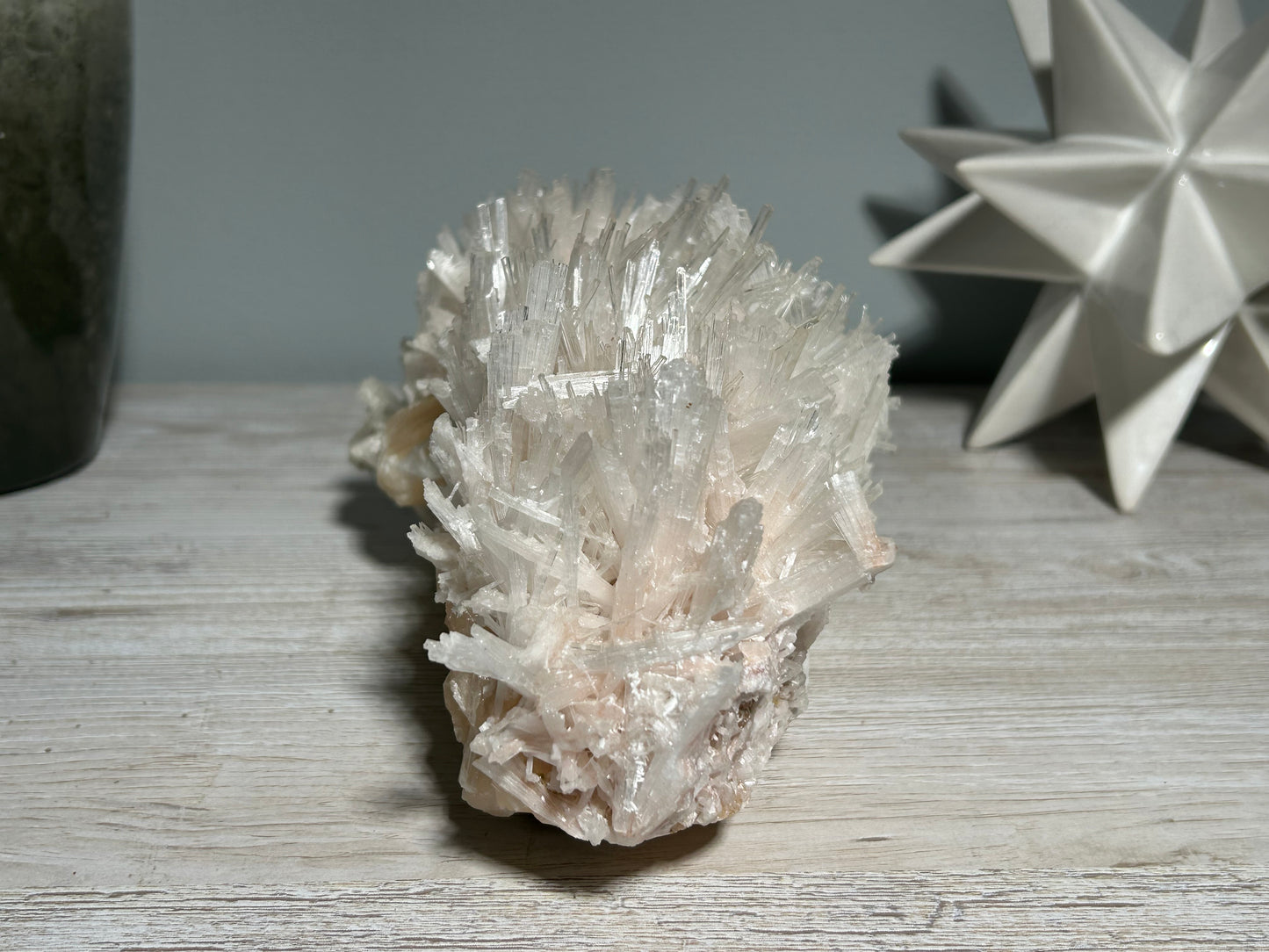 Natural Scolecite with Stilbite Cluster (9.7", 246mm)