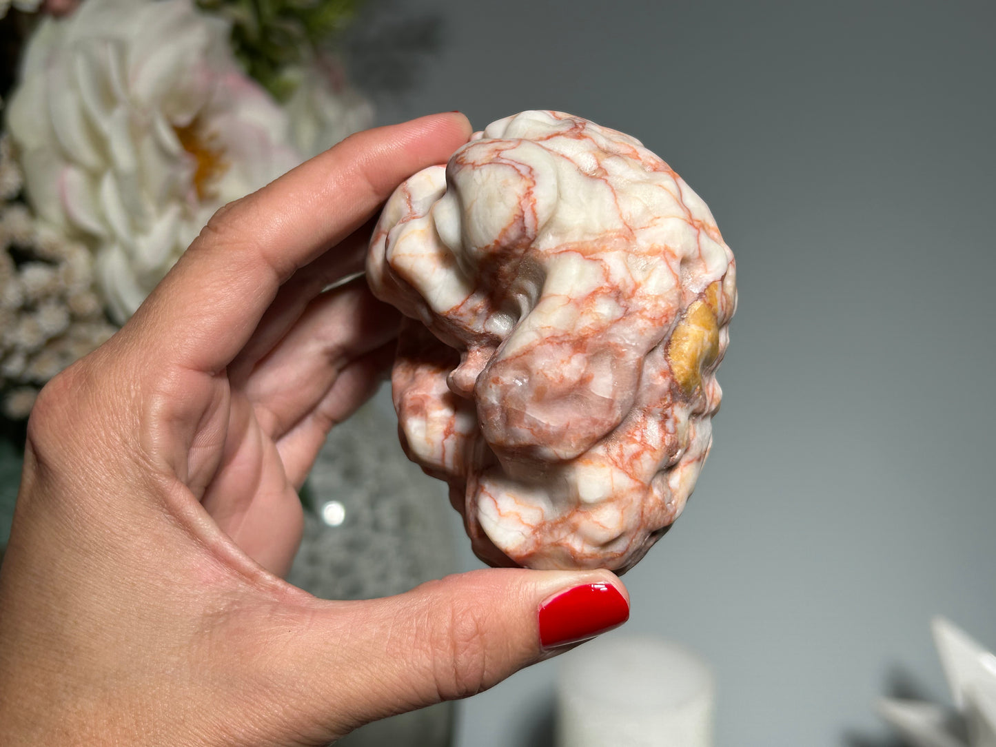 Red Vein Jasper Brain (3.2", 81mm)