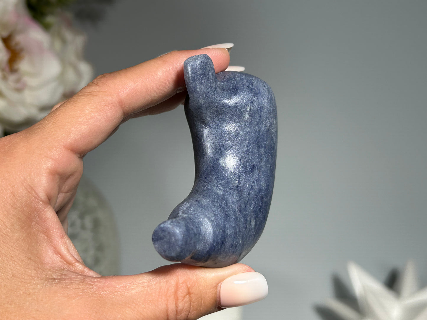 Blue Quartz Stomach (2.7", 69mm)
