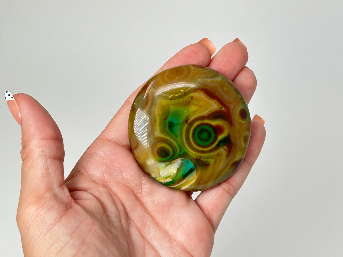 Reserved Dyed Agate Palm Stone