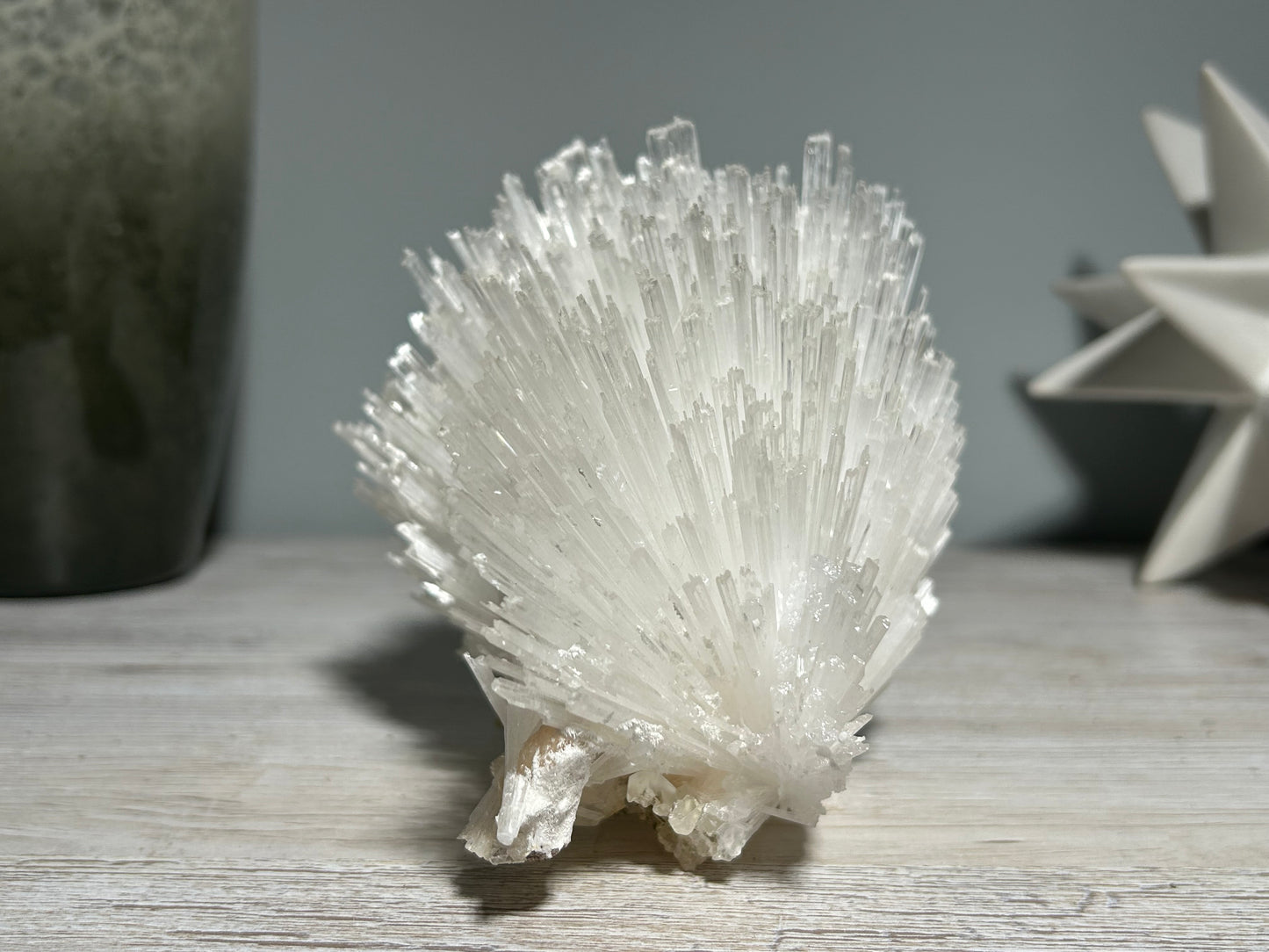 Natural Scolecite with Stilbite Cluster (6.6", 168mm)