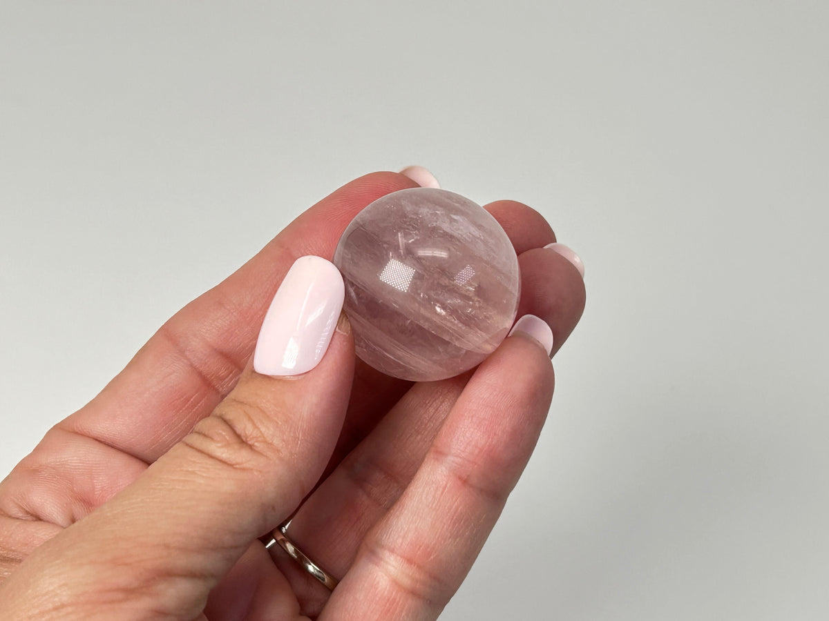 Star Rose Quartz Sphere (1.1", 28mm)