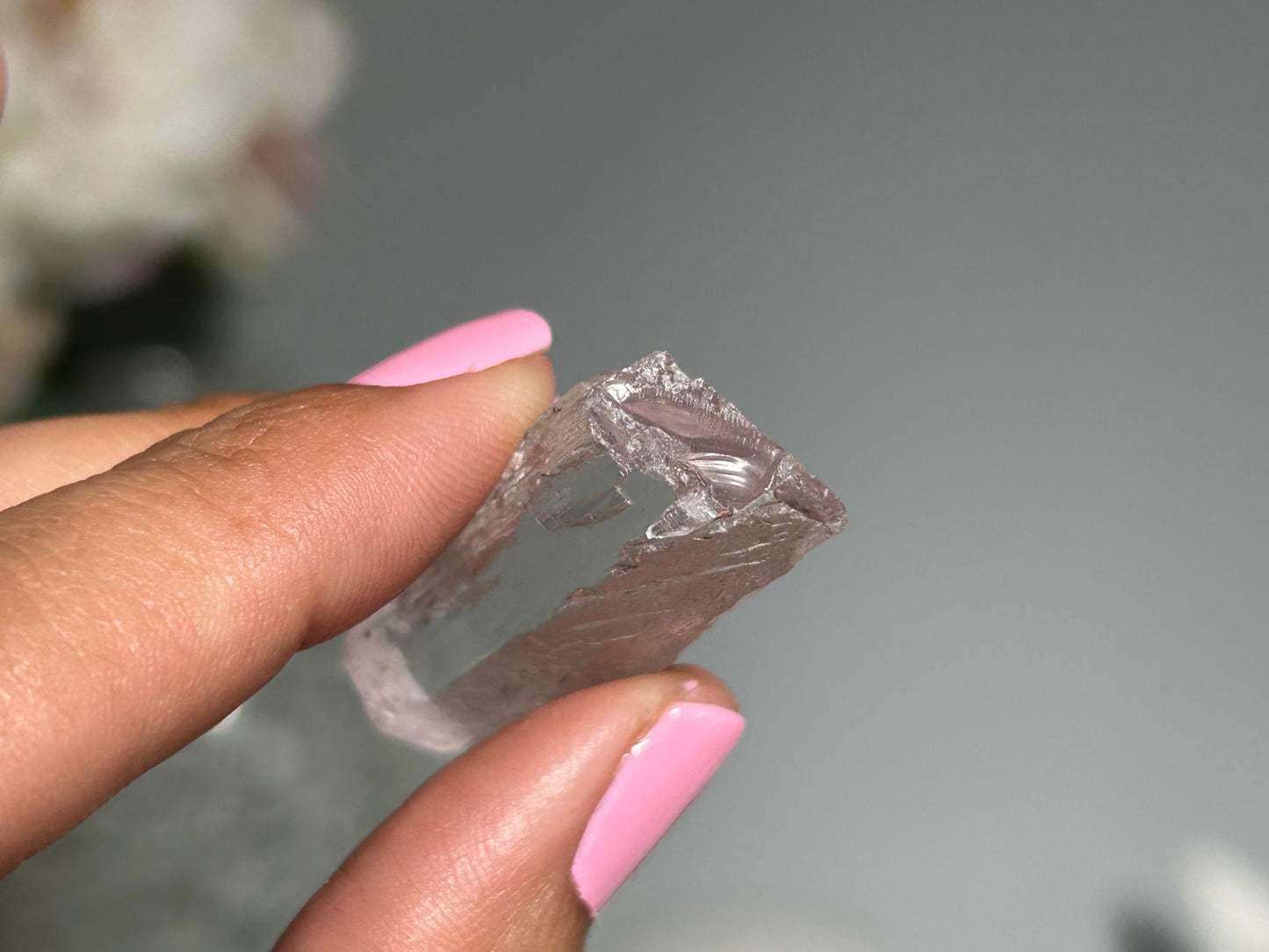 Natural Clear Kunzite Point (1.5", 38mm)
