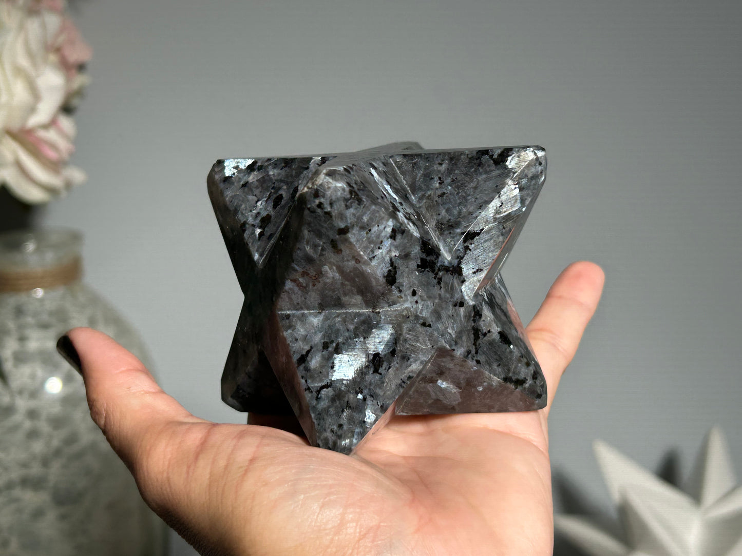 Larvikite Merkaba (3.2", 82mm)