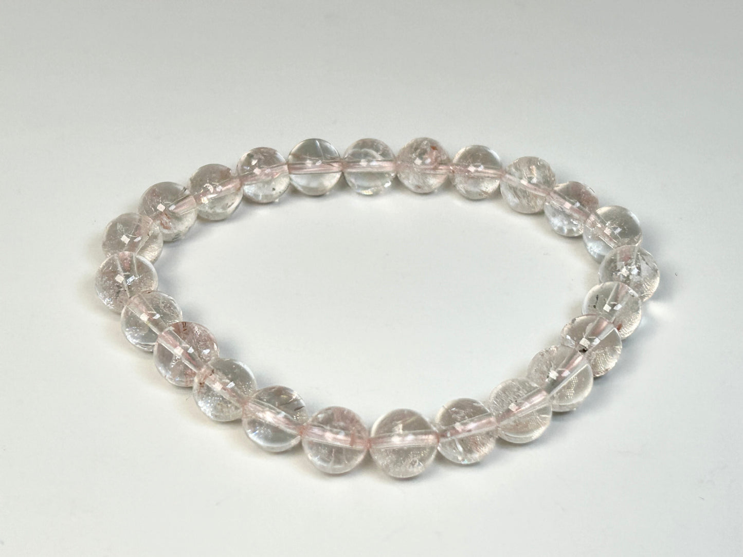 Pale Pink Hematoid Quartz Bracelet