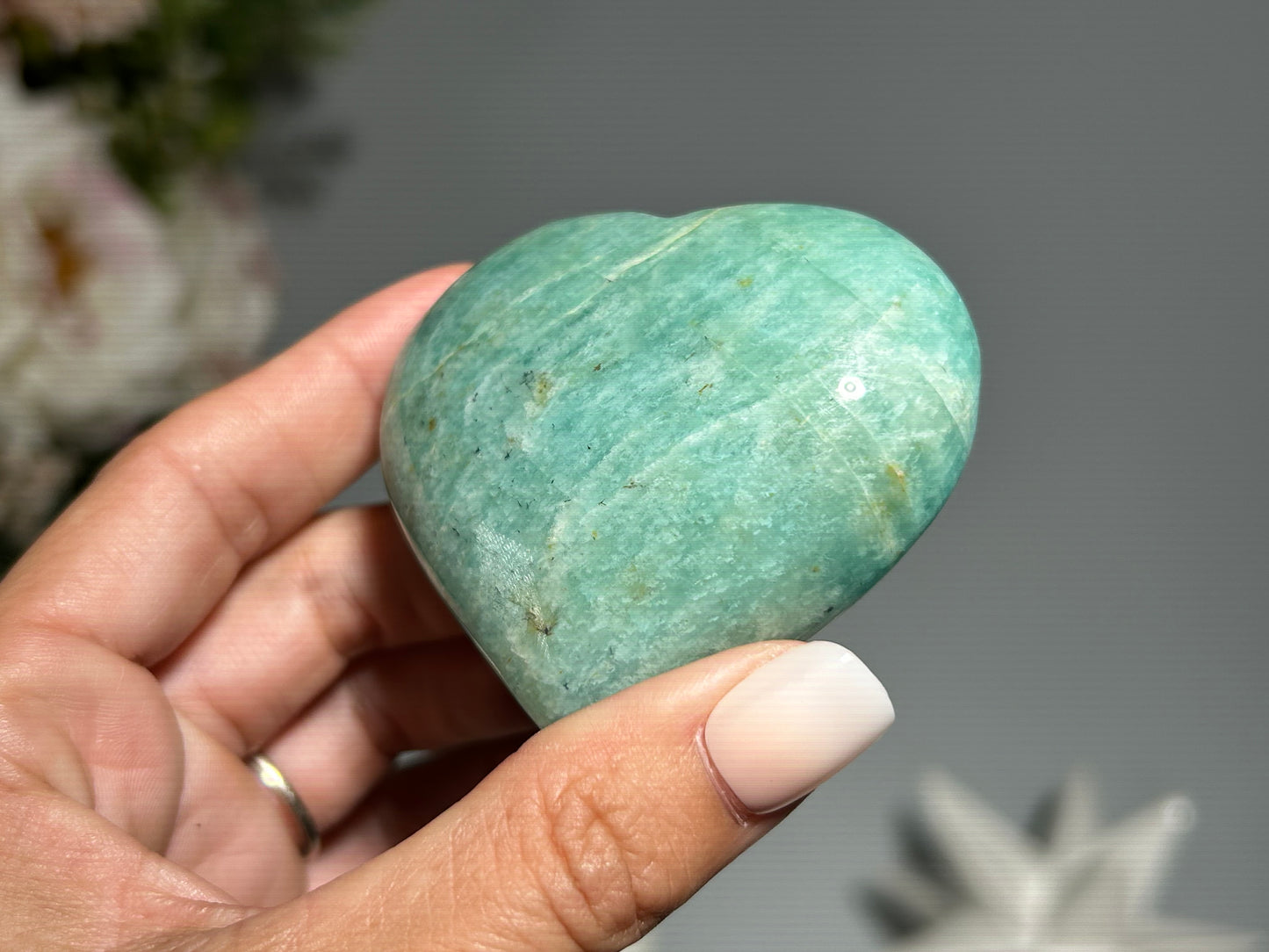 Amazonite Heart (2.5", 63mm)