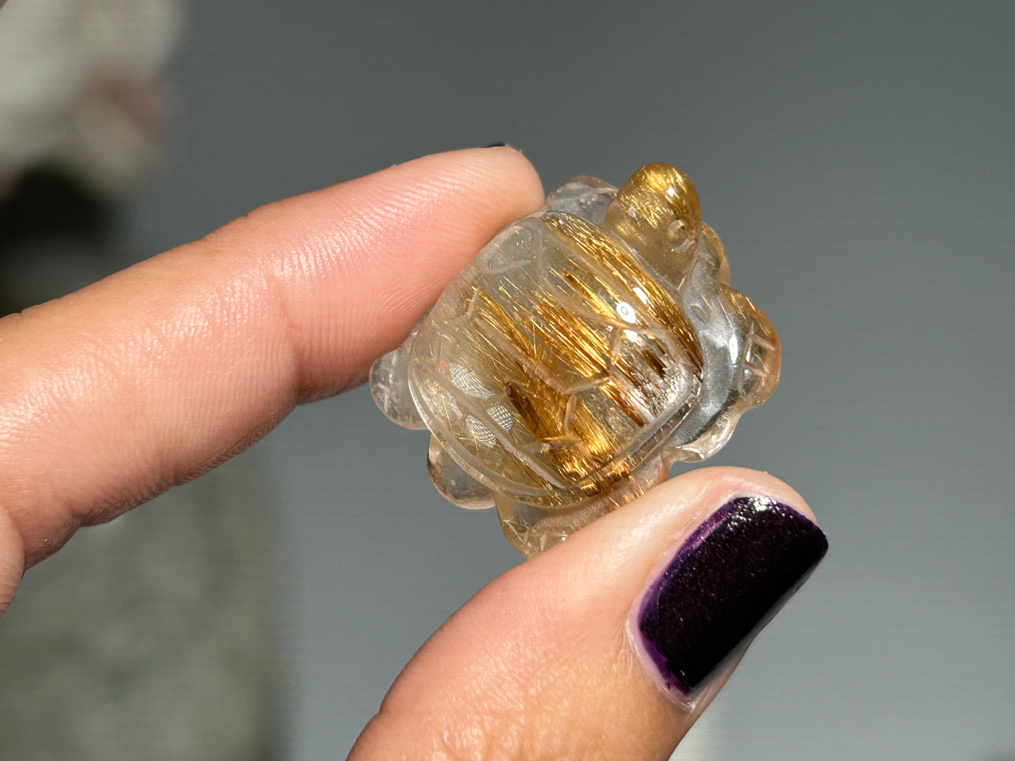 Rutilated Quartz Turtle (1”, 25mm)