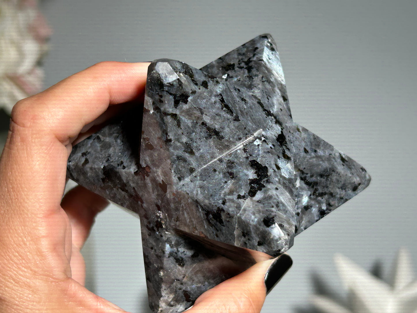 Larvikite Merkaba (3.2", 82mm)