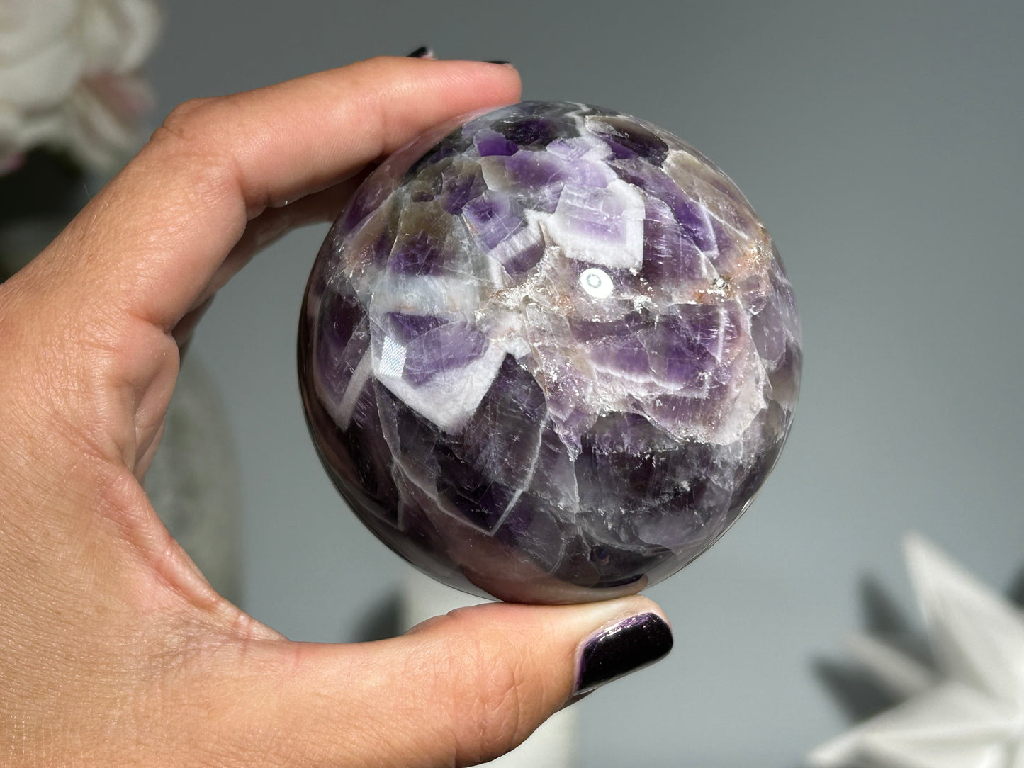 Chevron Amethyst Sphere (2.6", 65mm)