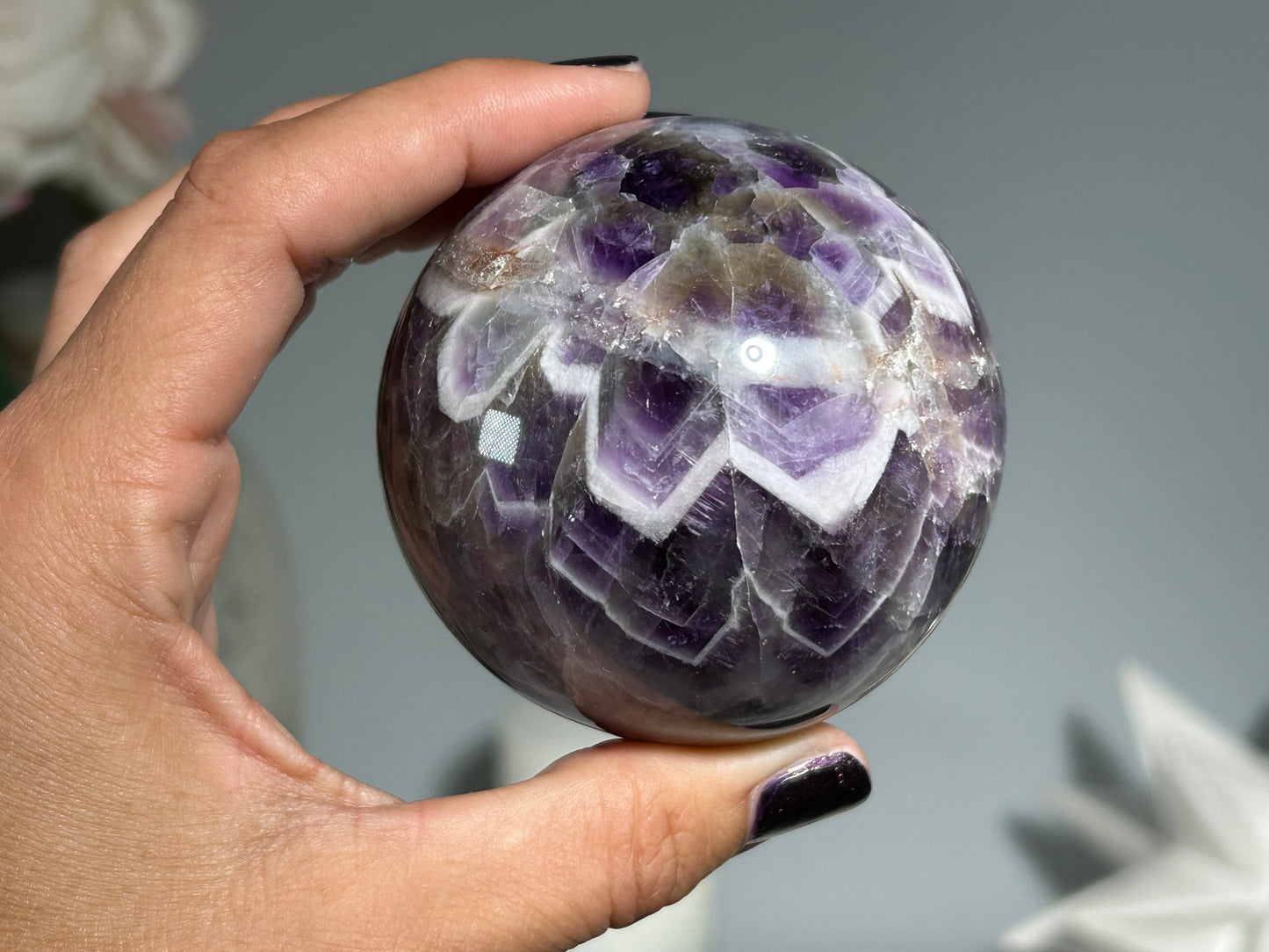 Chevron Amethyst Sphere (2.6", 65mm)
