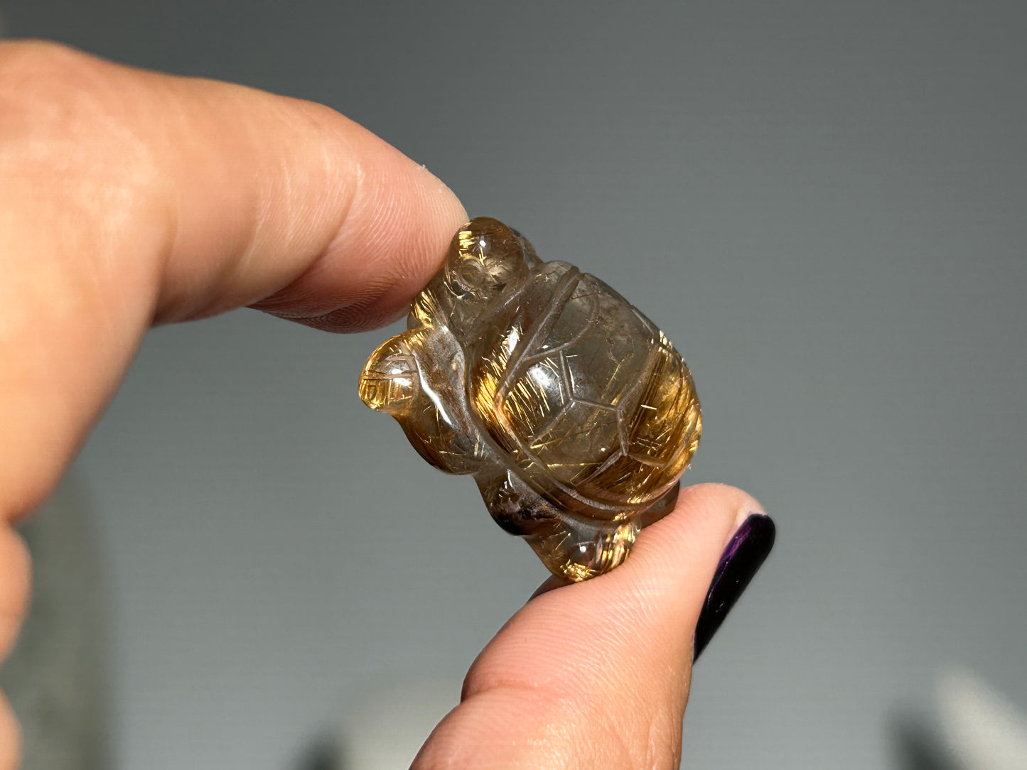 Rutilated Quartz Turtle (1”, 25mm)