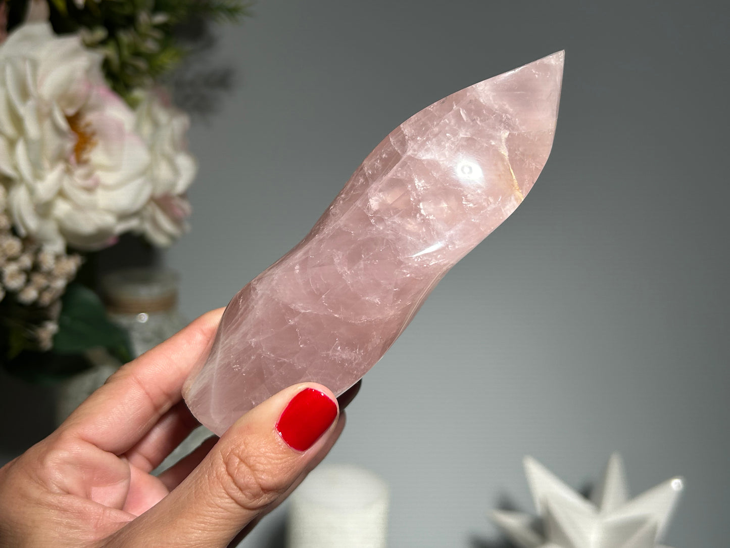 Rose Quartz Flame (5.2", 133mm)