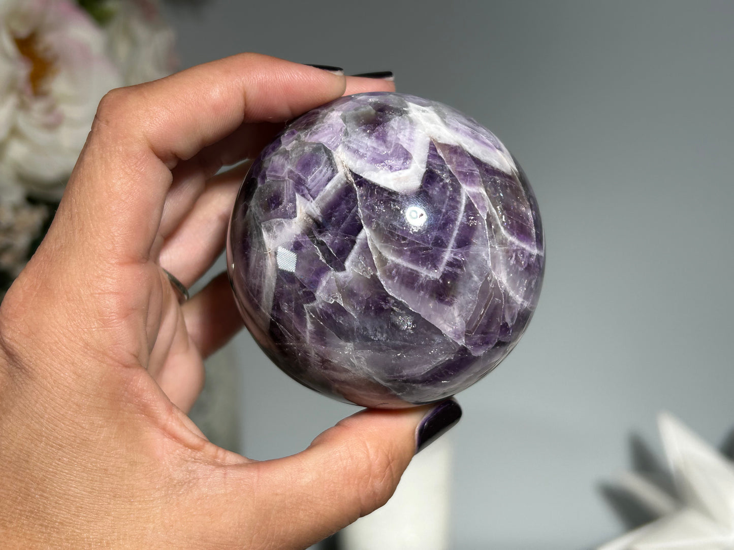 Chevron Amethyst Sphere (2.5", 64mm)