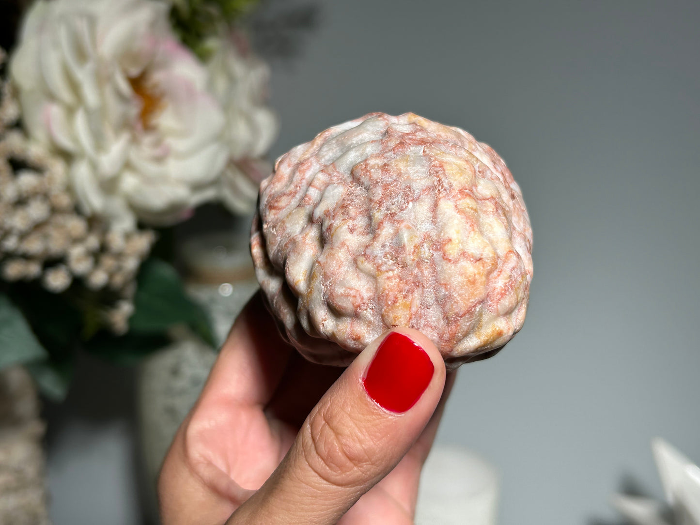 Red Vein Jasper Brain (3.2", 80mm)
