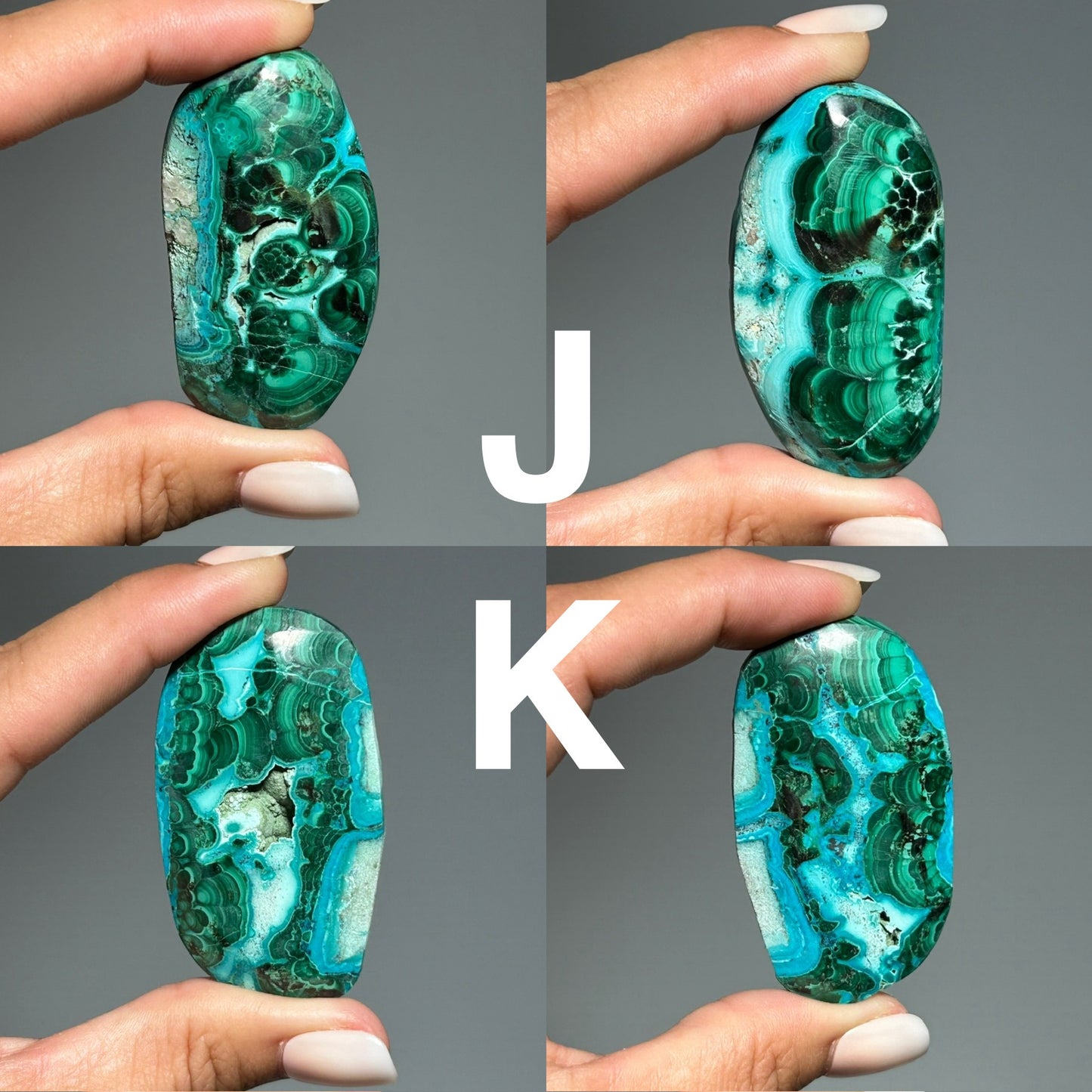 Malachite Chrysocolla Palm Stone