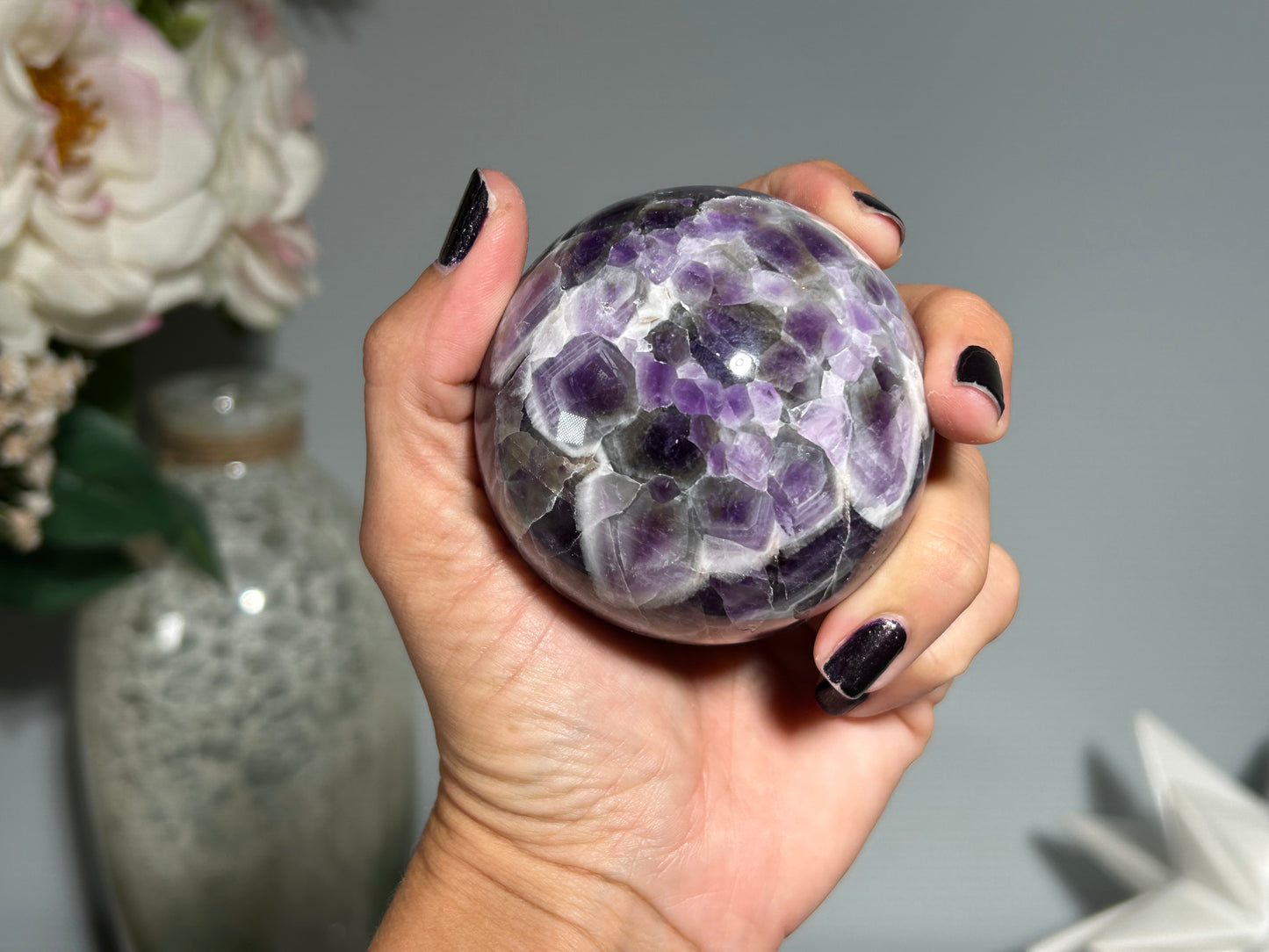 Chevron Amethyst Sphere (2.5", 64mm)