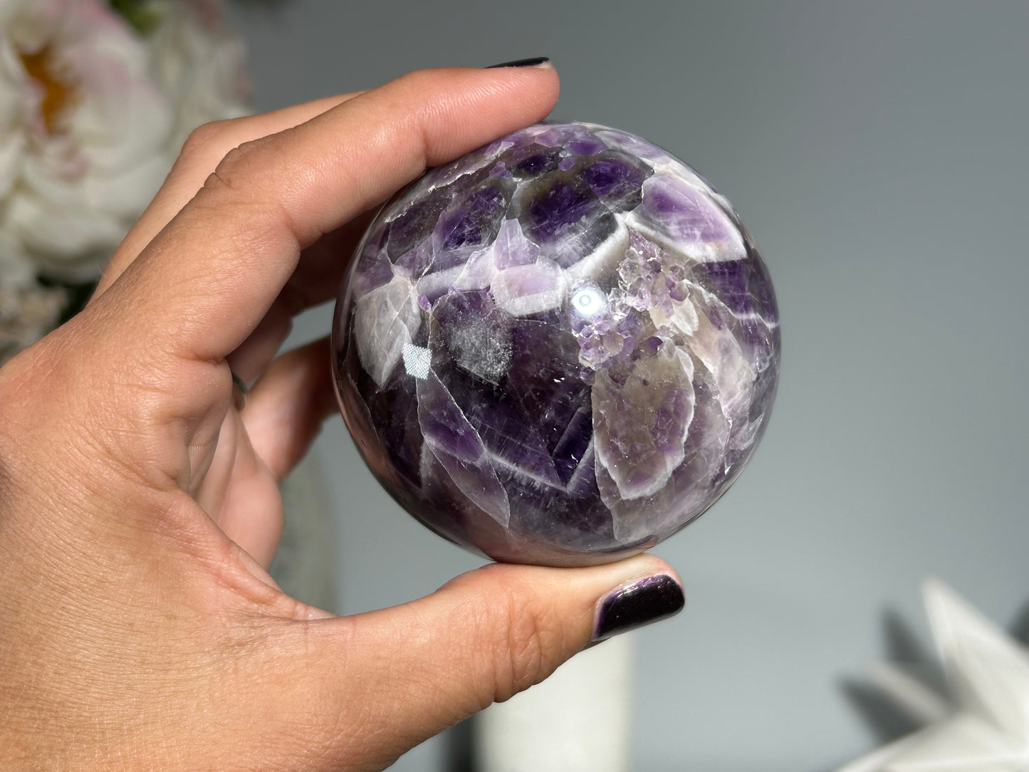 Chevron Amethyst Sphere (2.5", 64mm)