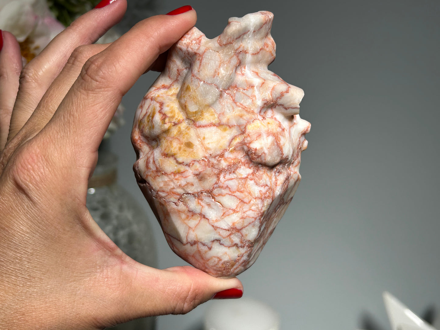 Red Vein Jasper Heart (4.2, 106mm)
