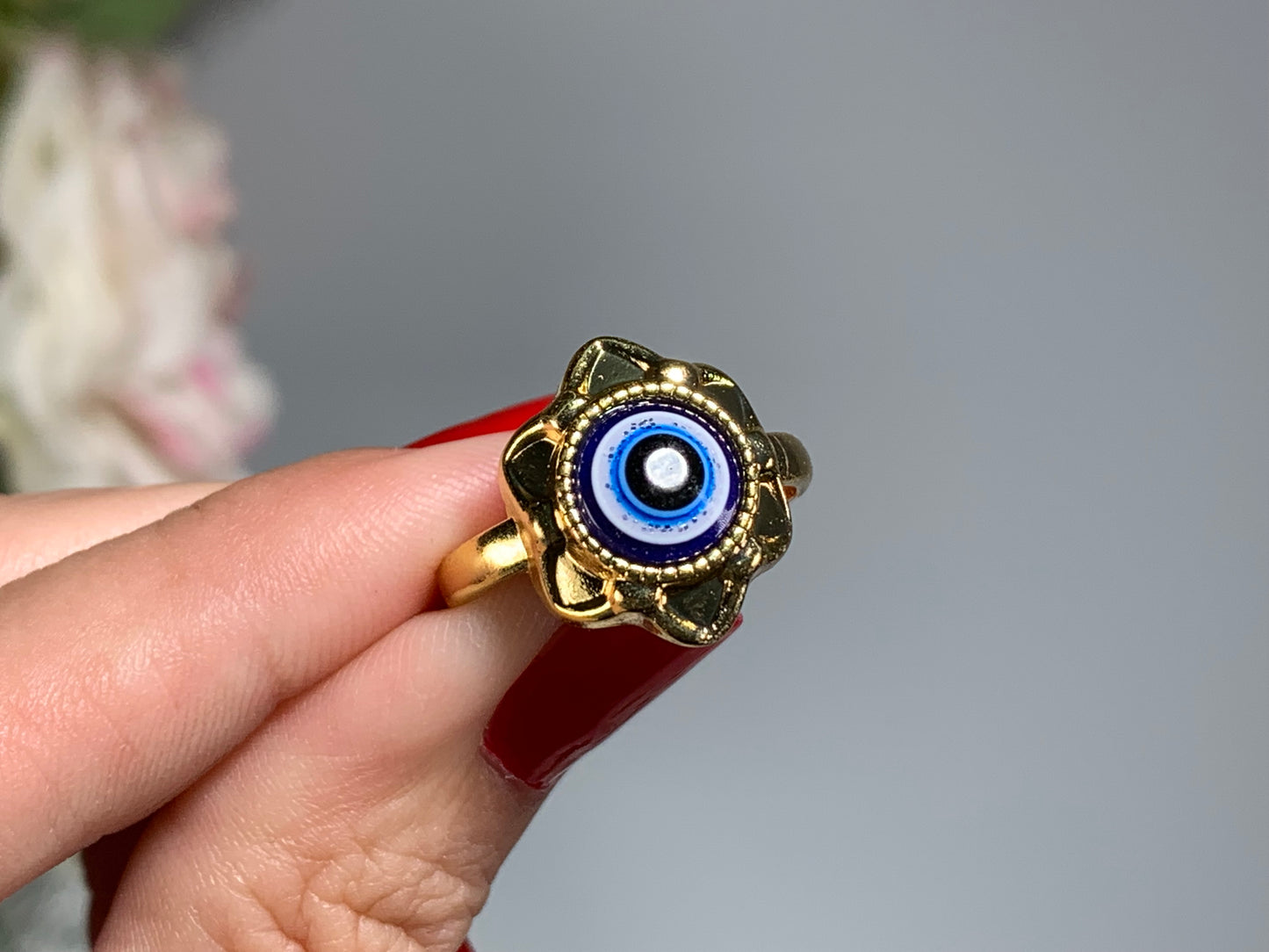 Gold Evil Eye Ring
