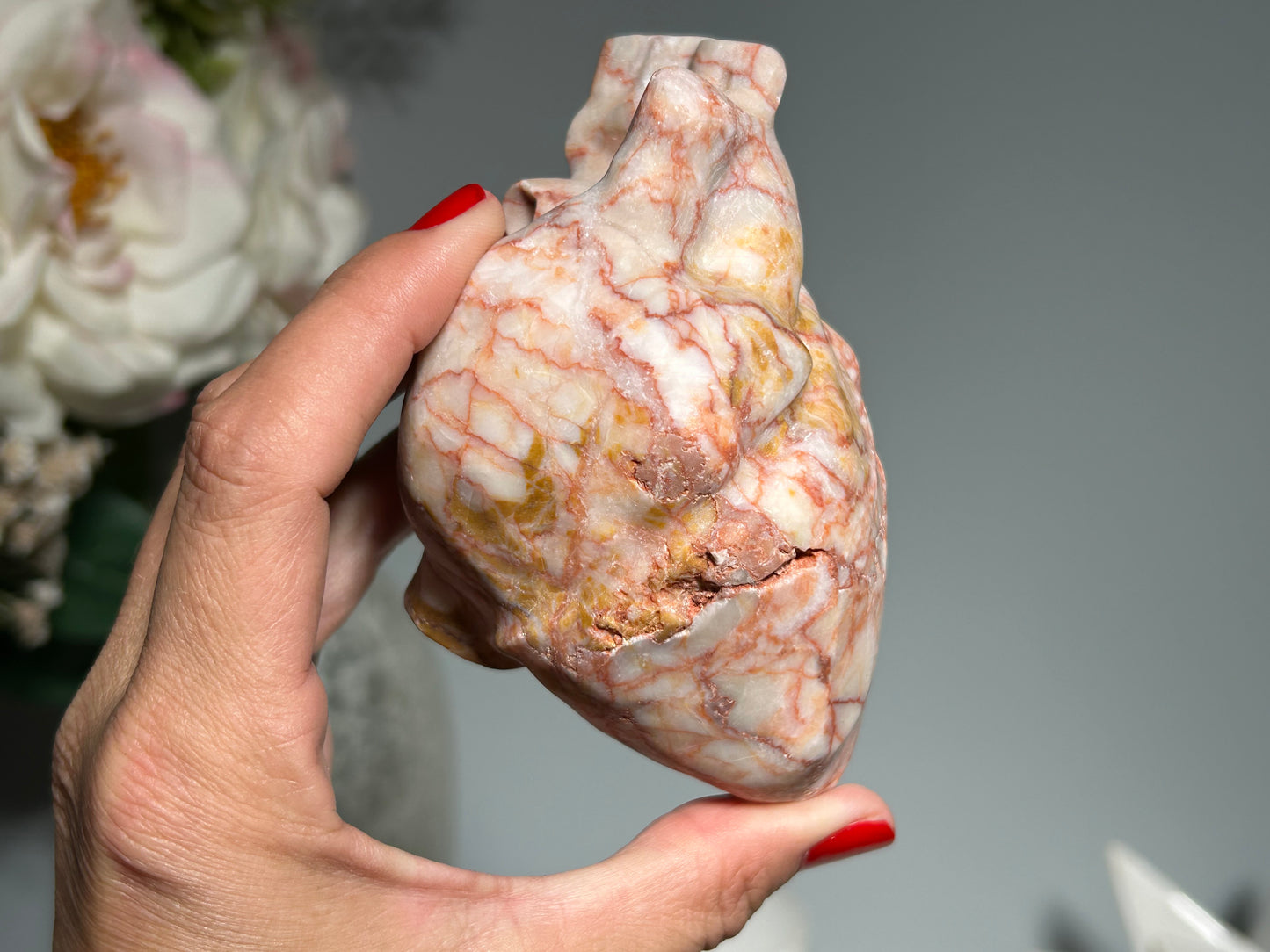 Red Vein Jasper Heart (4.2, 106mm)