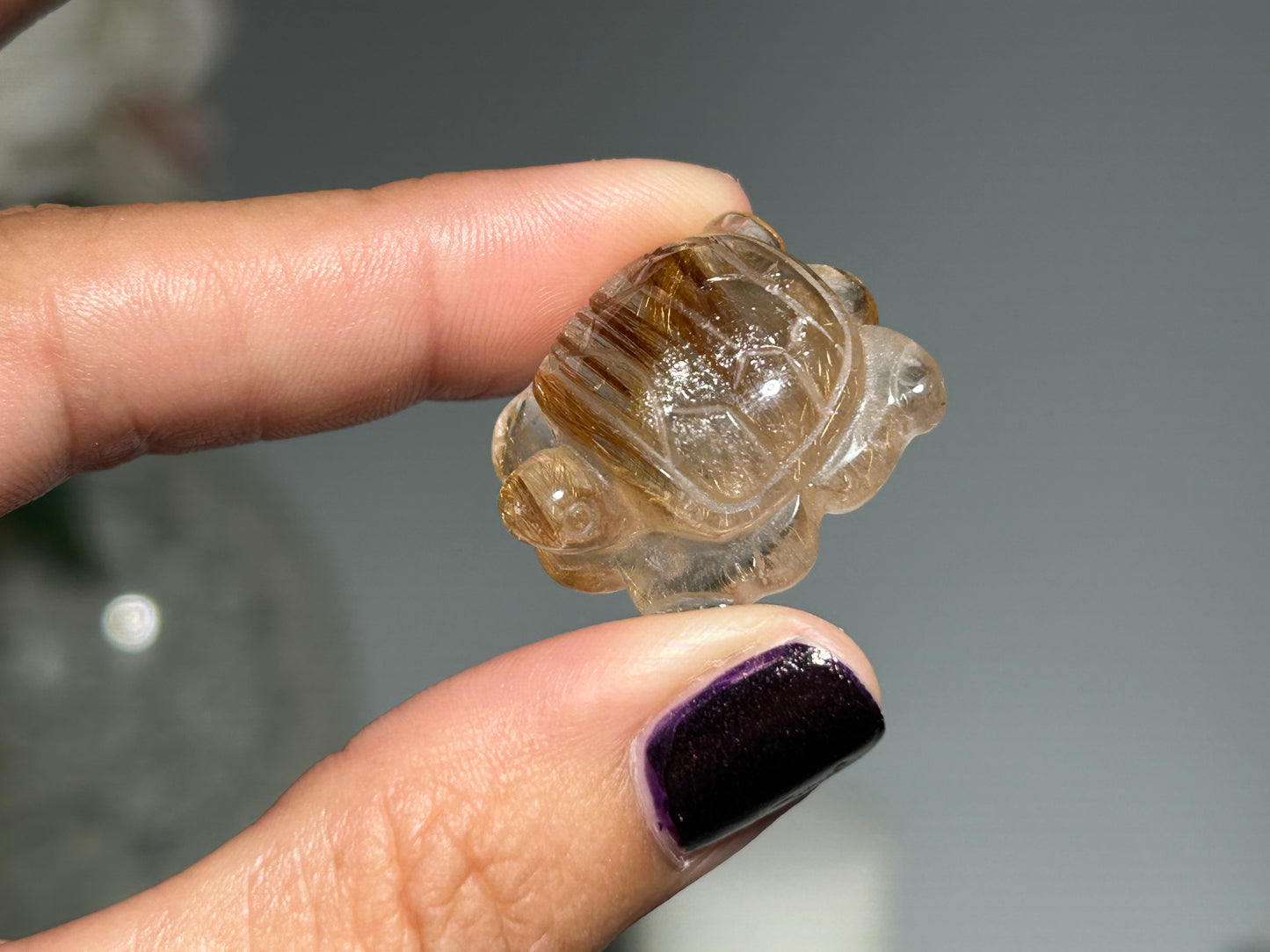 Rutilated Quartz Turtle (1”, 25mm)
