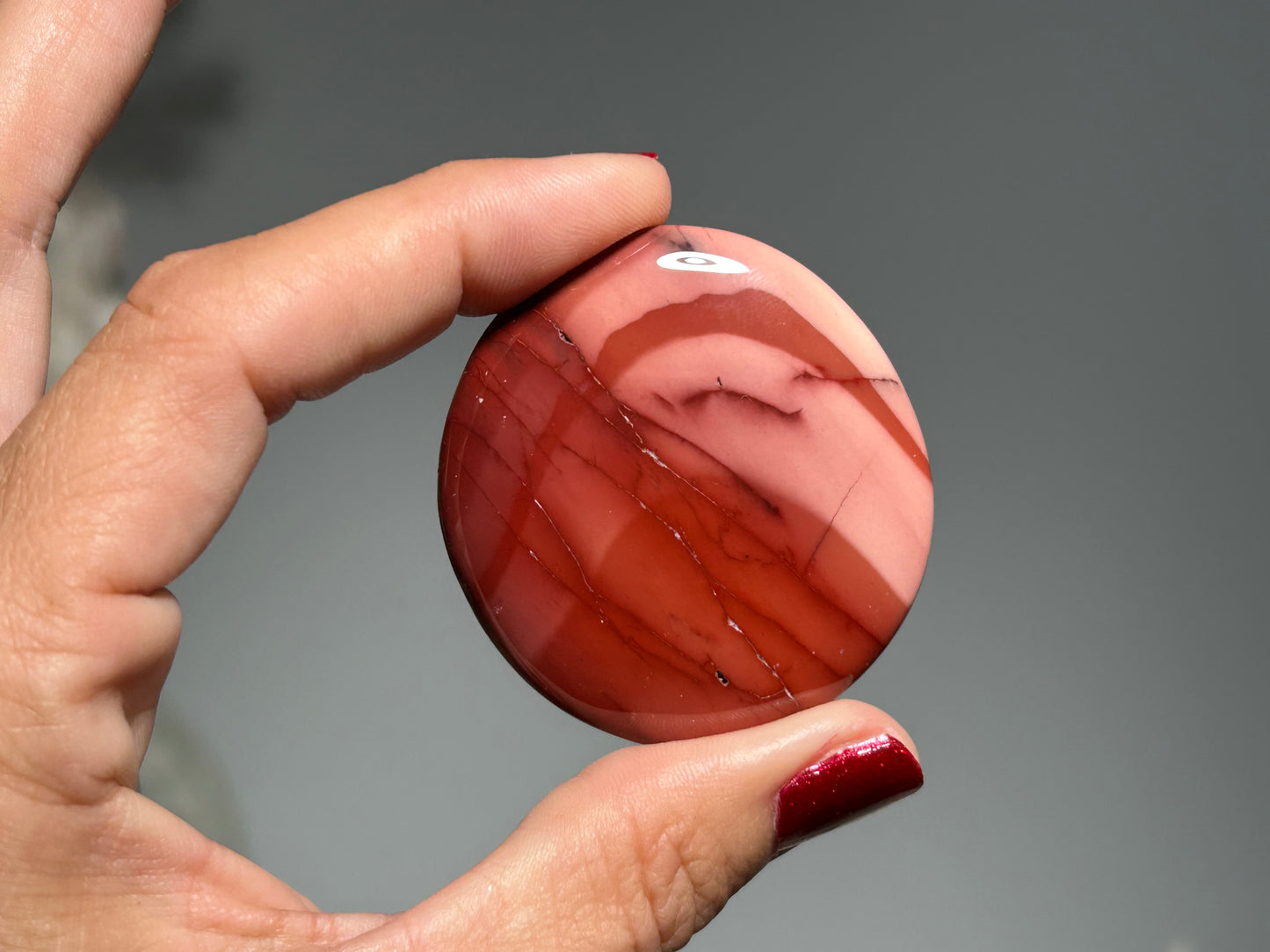 Flat Mookaite Palm Stone