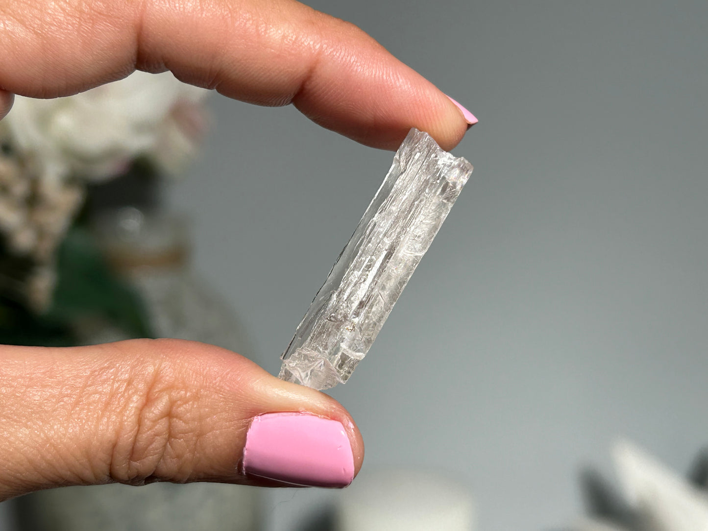 Natural Clear Kunzite Point (1.5", 38mm)